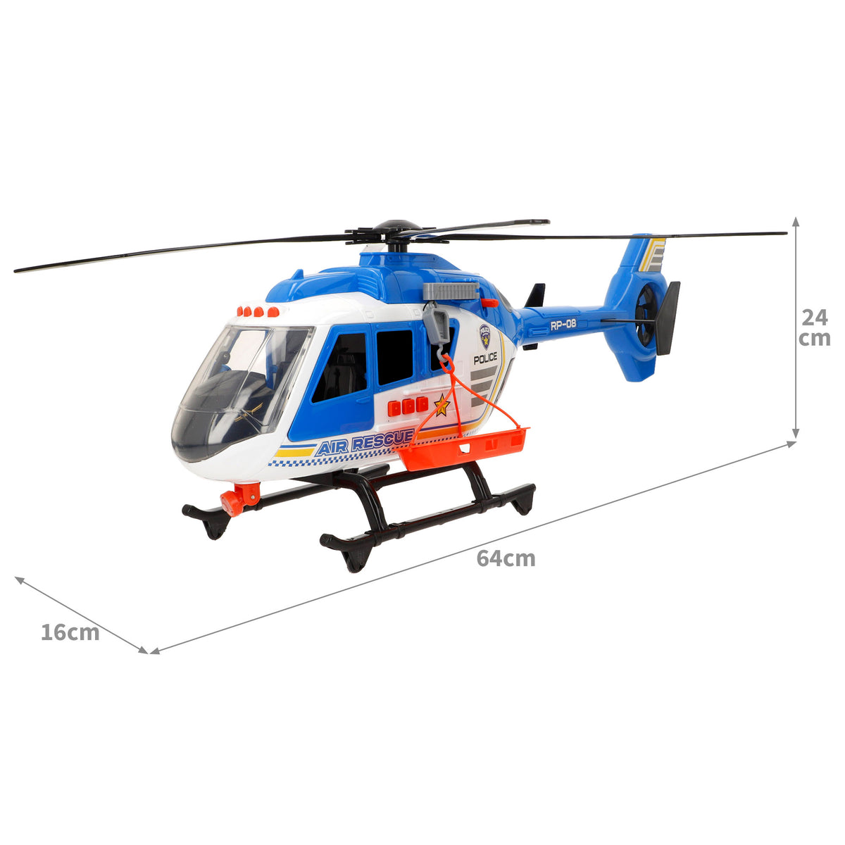 Helicóptero y coche policial + 3 años Teamsterz