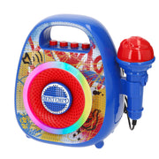 Altavoz inalámbrico azul mini con micro y luces de colores Bontempi