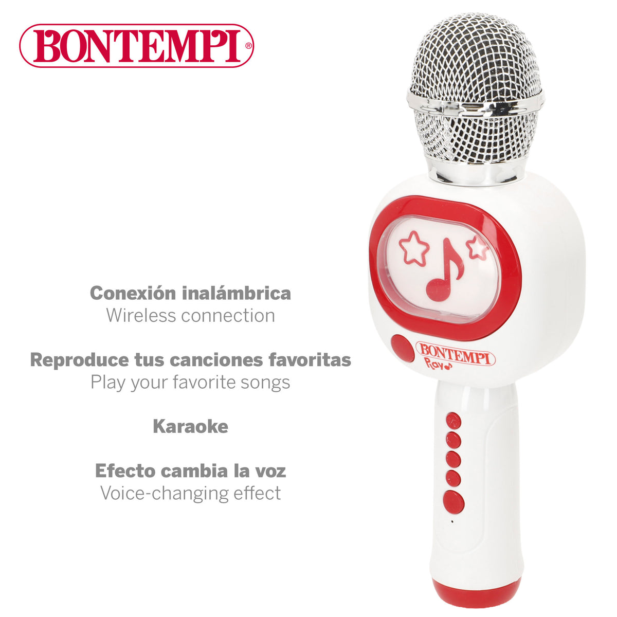Micrófono karaoke inalámbrico de juguete Bontempi