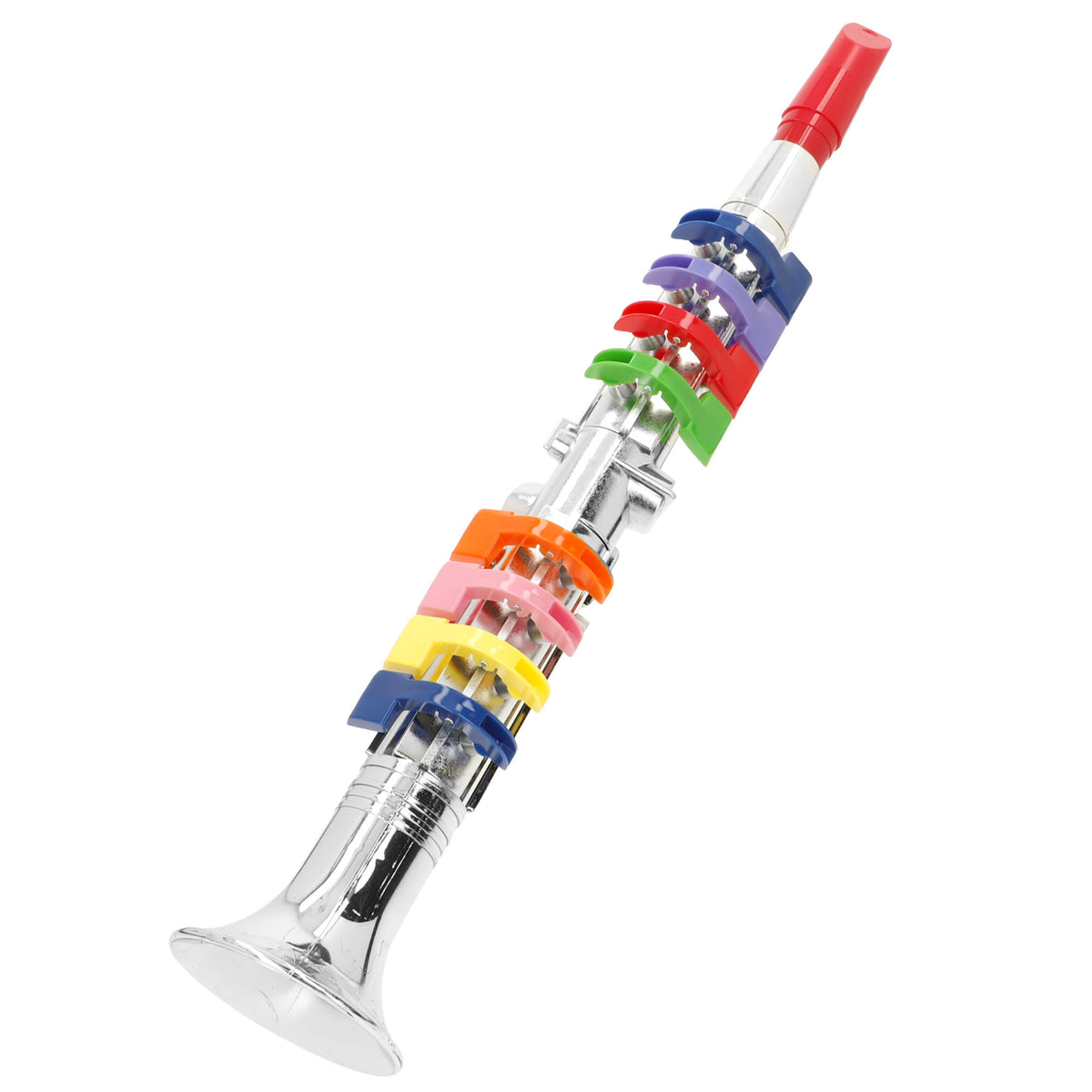 Clarinete plateado de juguete con 8 teclas 42 cm Bontempi