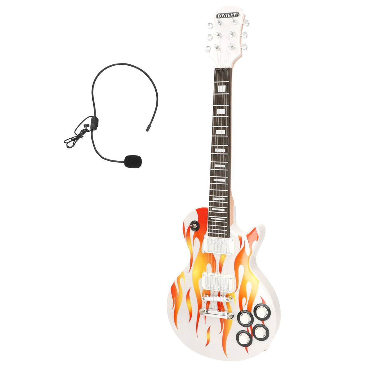 Guitarra electrónica para niños 69 cm con micrófono de diadema Bontempi