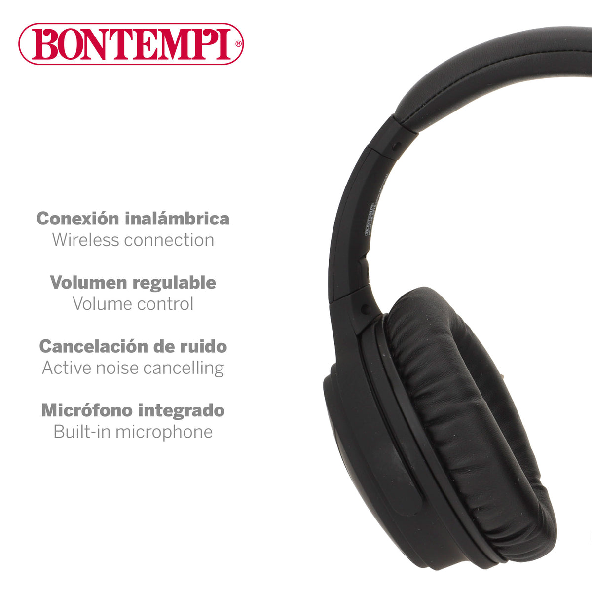 Auriculares inalámbricos con micrófono y cancelación de ruido Bontempi