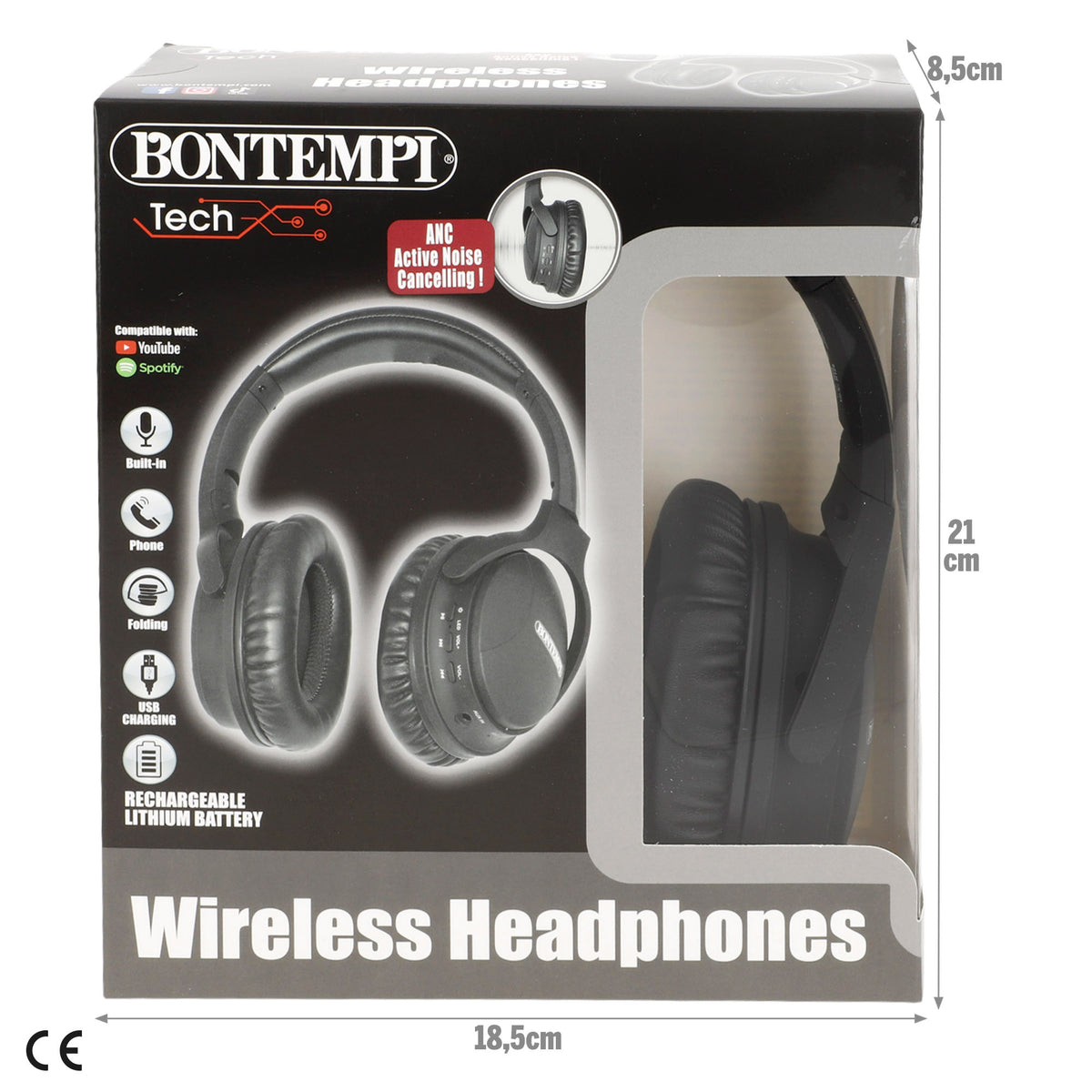 Auriculares inalámbricos con micrófono y cancelación de ruido Bontempi