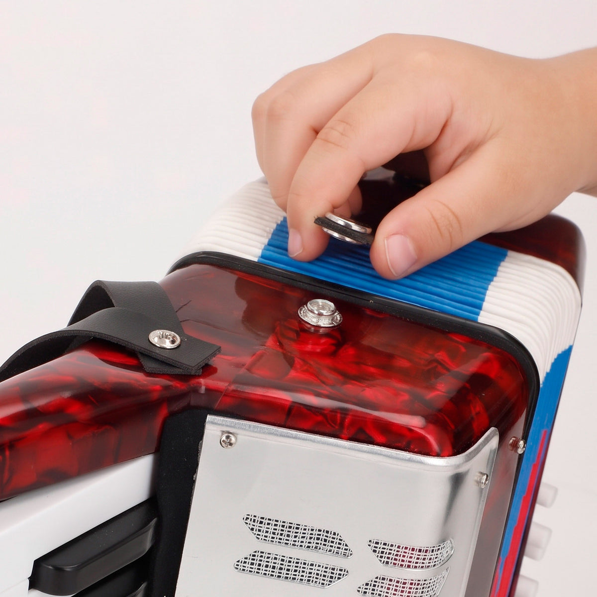 Acordeón infantil de madera con 17 teclas, 8 botones y fuelle extensible Bontempi