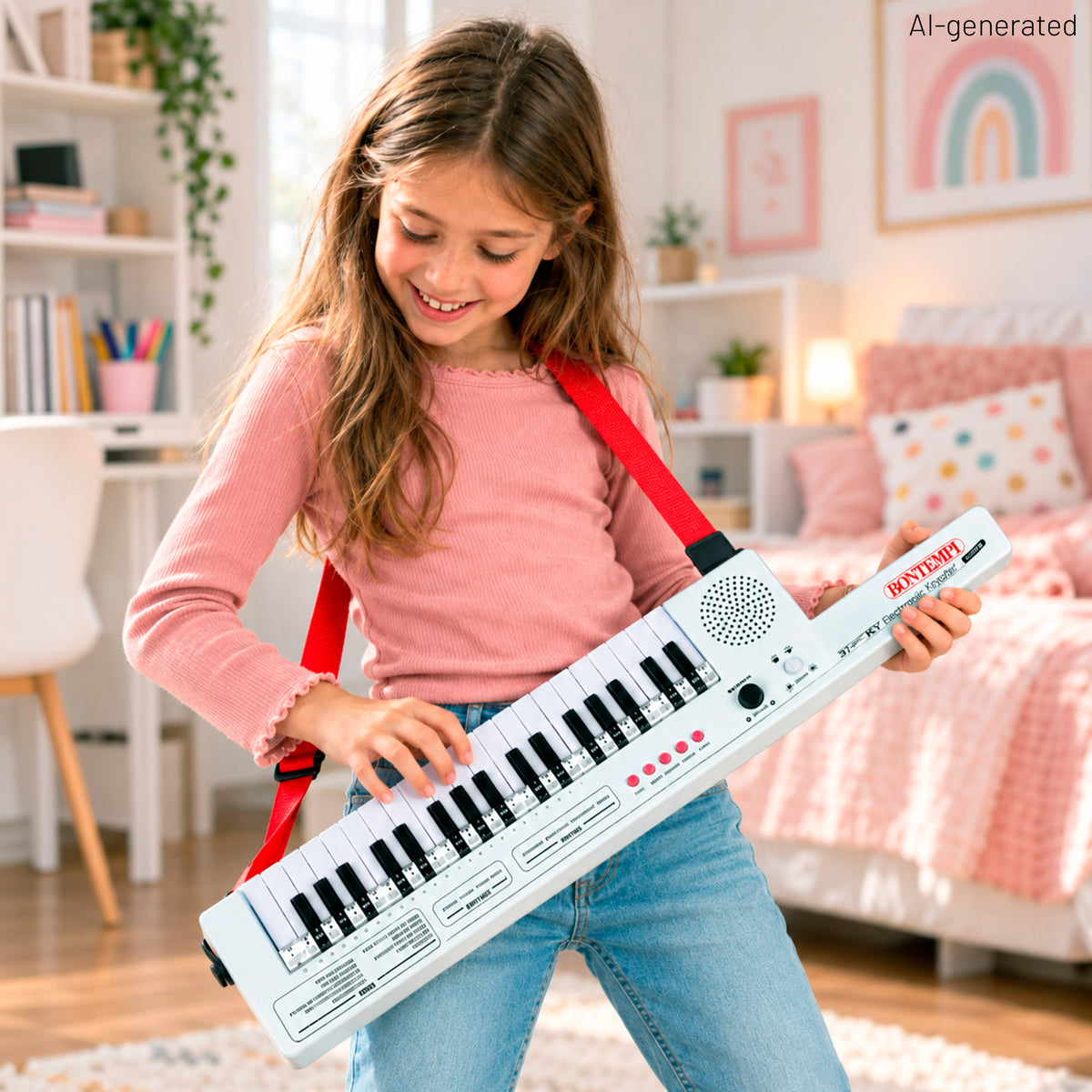 Teclado electrónico para niños tipo keytar 37 teclas Bontempi