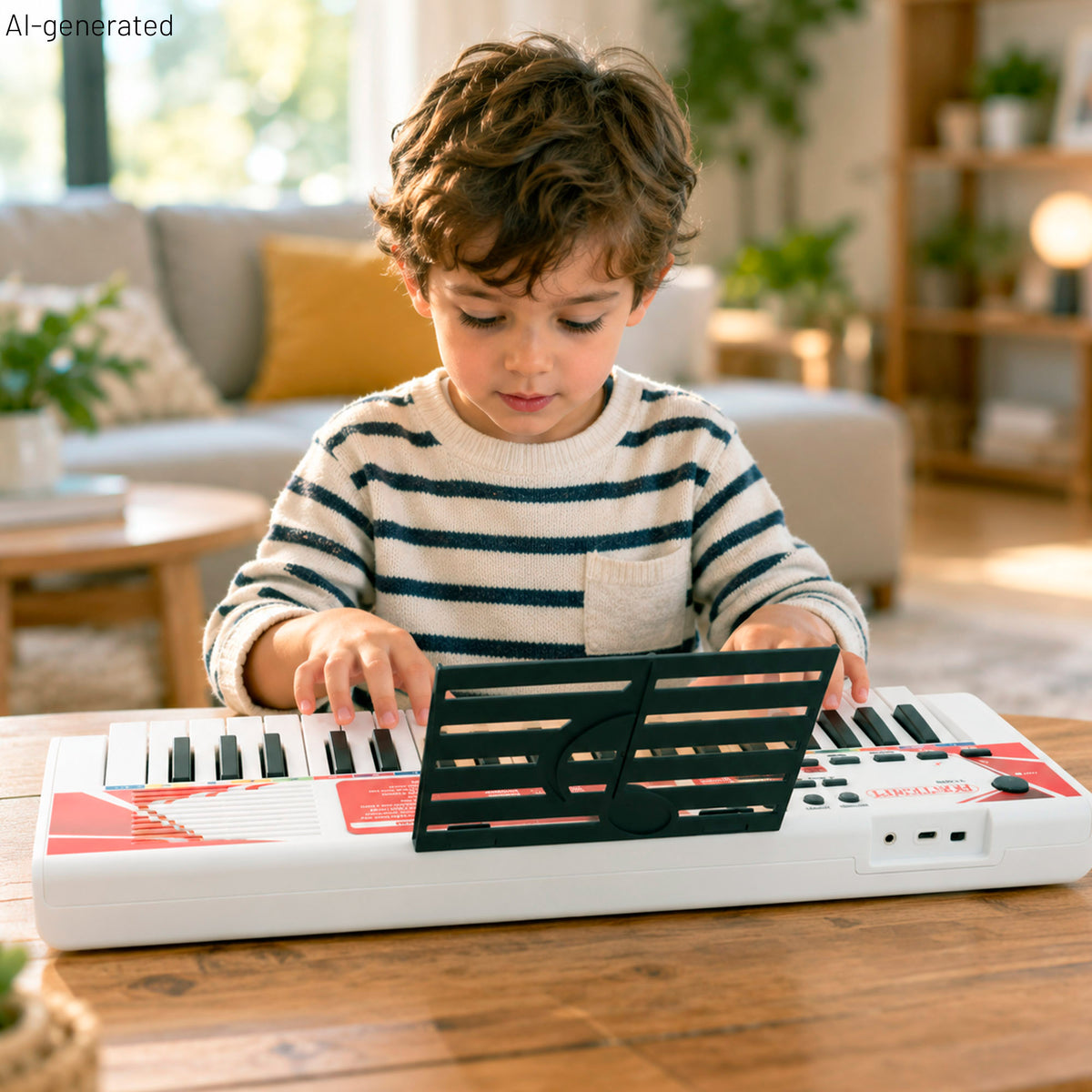 Teclado electrónico para niños 37 teclas con ritmos, sonidos y función aprendizaje Bontempi