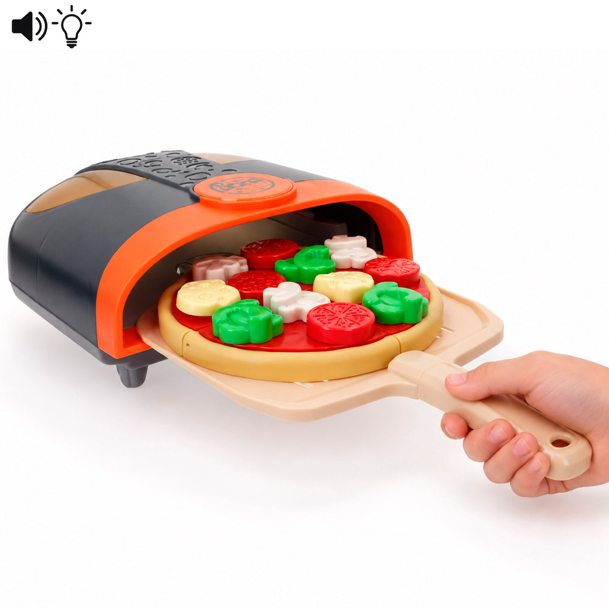 PLAY Horno pizza con accesorios, luz y sonido