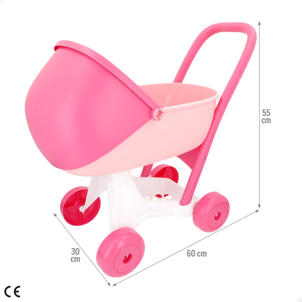 Cochecito de muñecas 2 en 1 convertible en carrito y silla de paseo Colorbaby's
