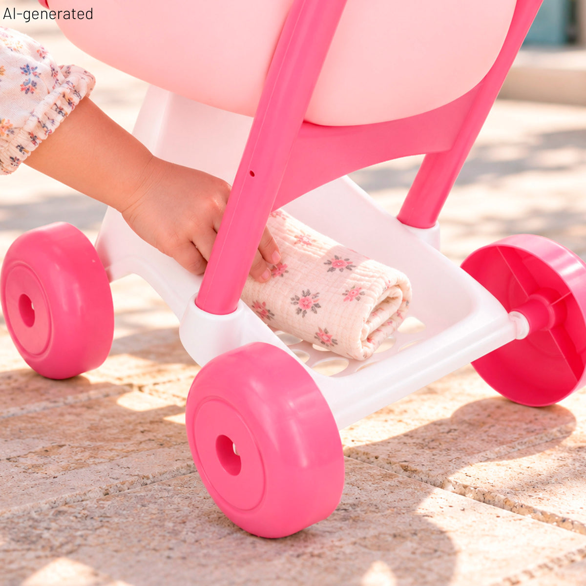 Cochecito de muñecas 2 en 1 convertible en carrito y silla de paseo Colorbaby's