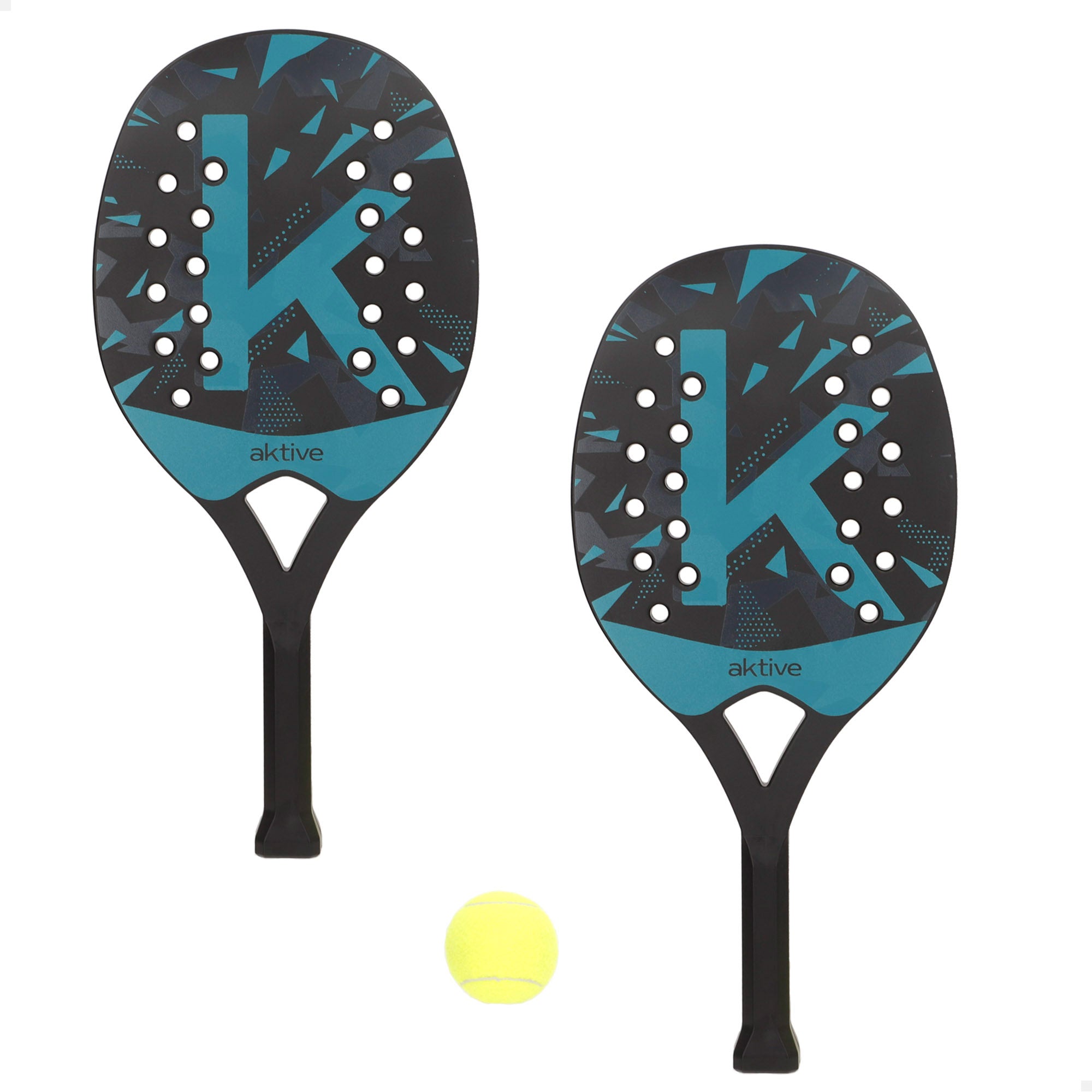 Aktive Set 2 palas playa con pelota y bolsa de red