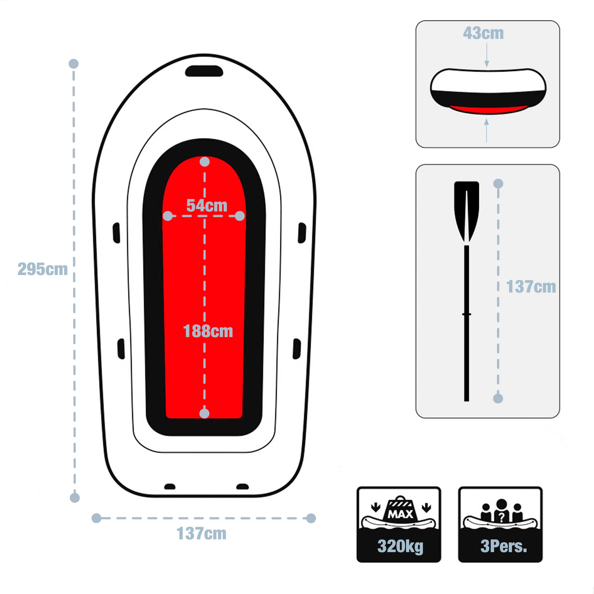 INTEX Barca hinchable Challenger 3 con remos y bomba de inflado