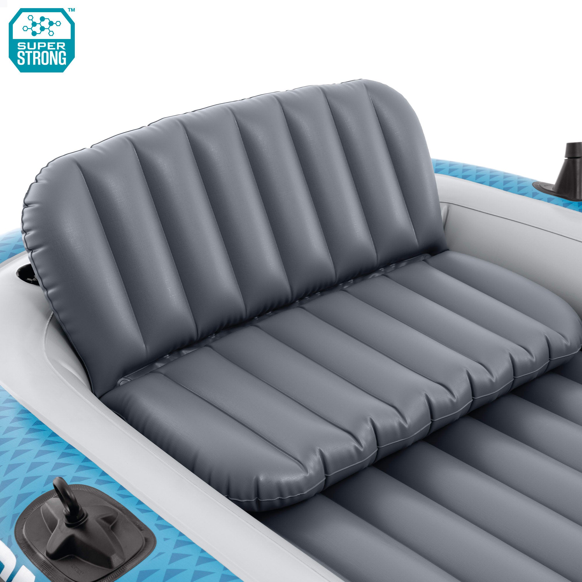 INTEX Barca hinchable Excursion 5 con remos, bomba de inflado y asientos hinchables