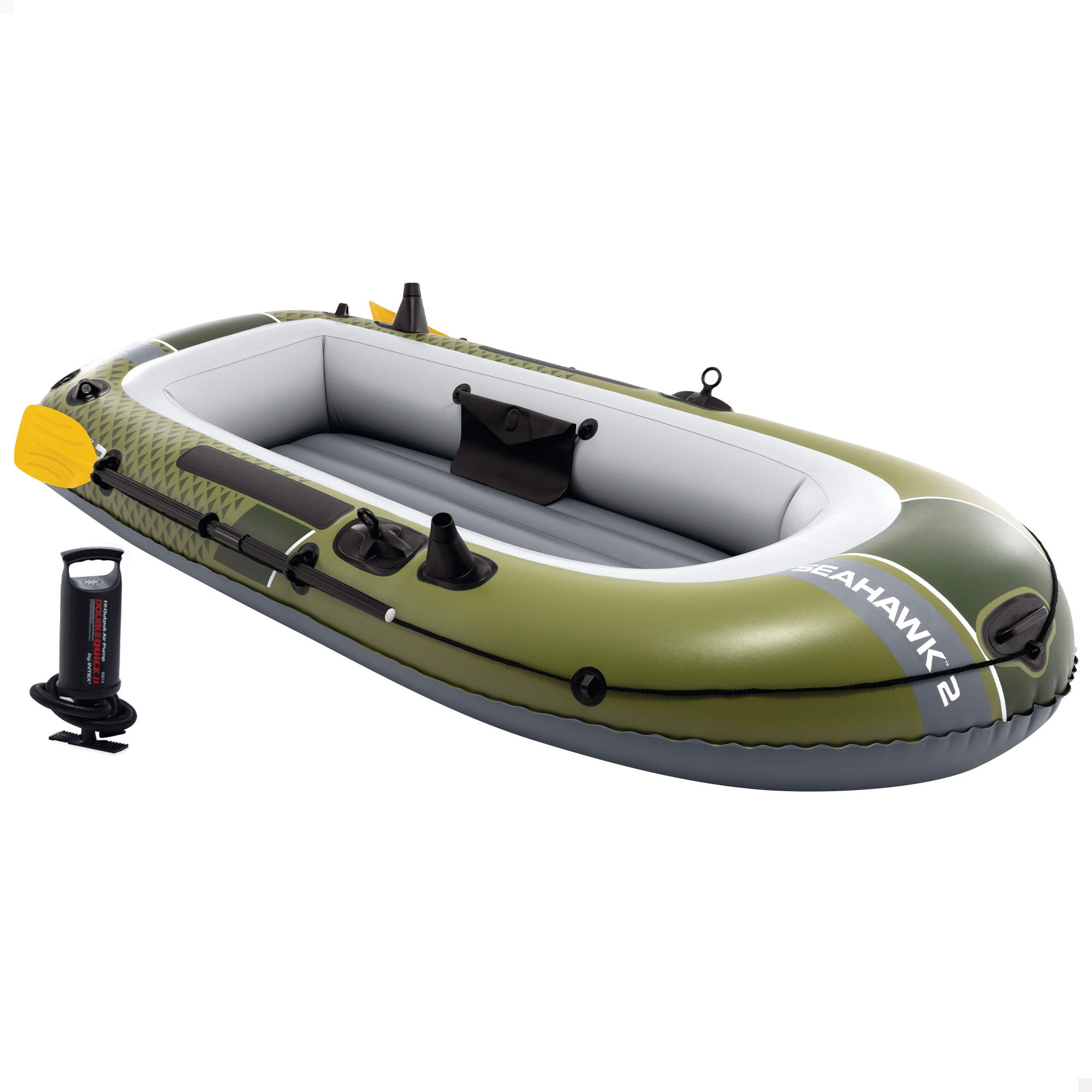 INTEX Barca hinchable Seahawk 2 con remos, bomba de inflado y bolsa para objetos
