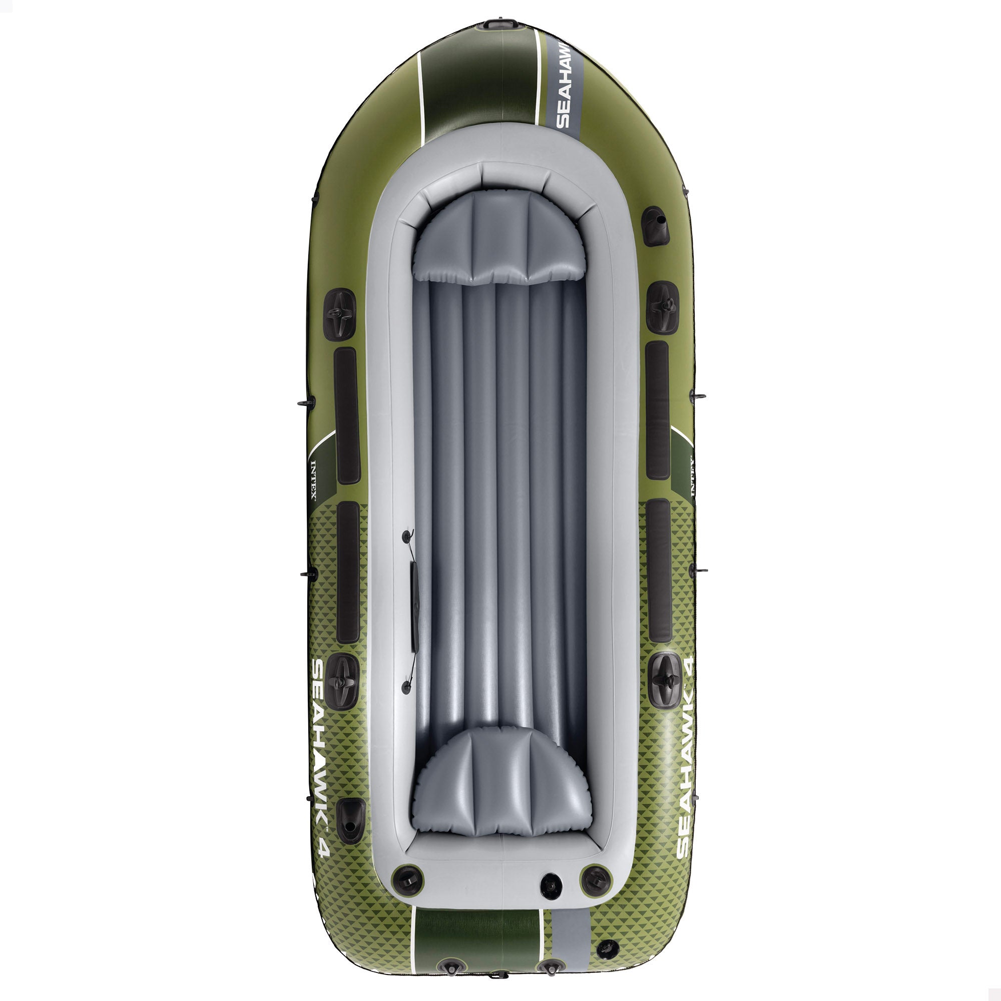 INTEX Barca hinchable Seahawk 4 con remos, bomba de inflado y asientos hinchables