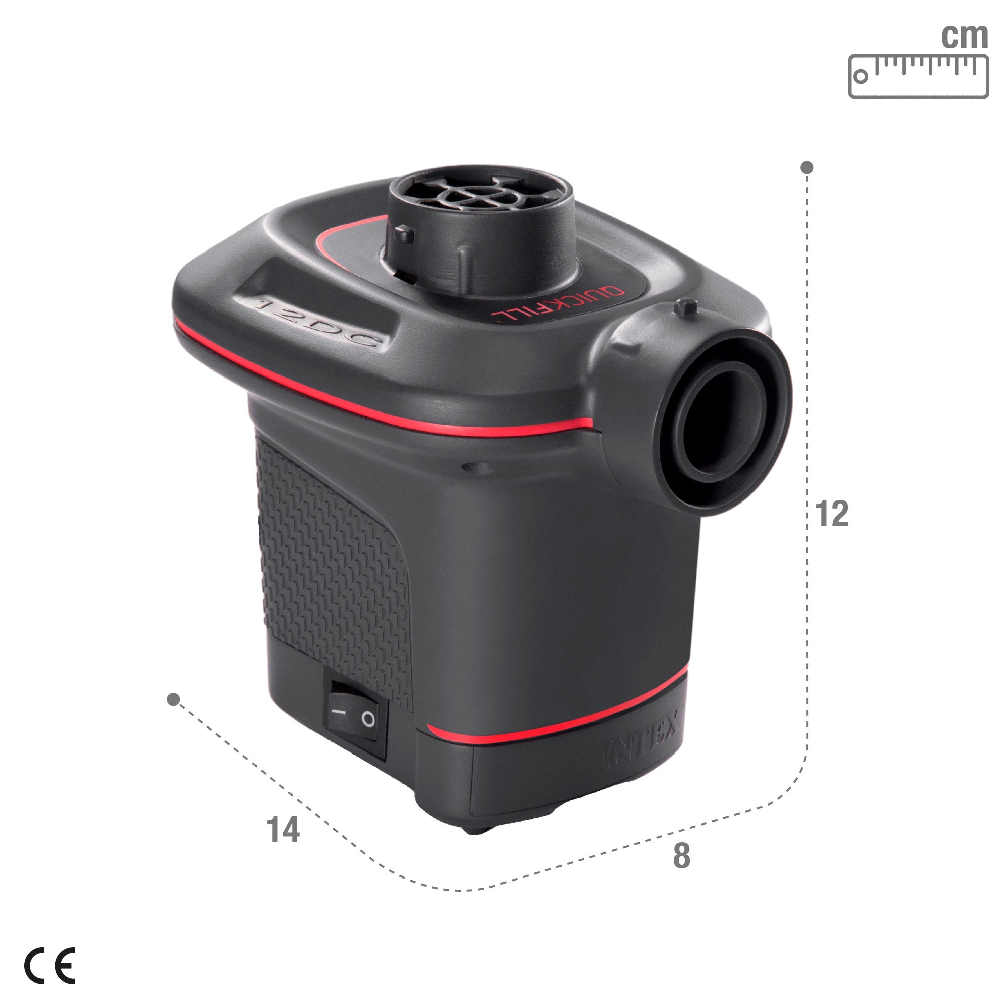 INTEX Hinchador eléctrico con adaptador para coche 12V Quick Fill