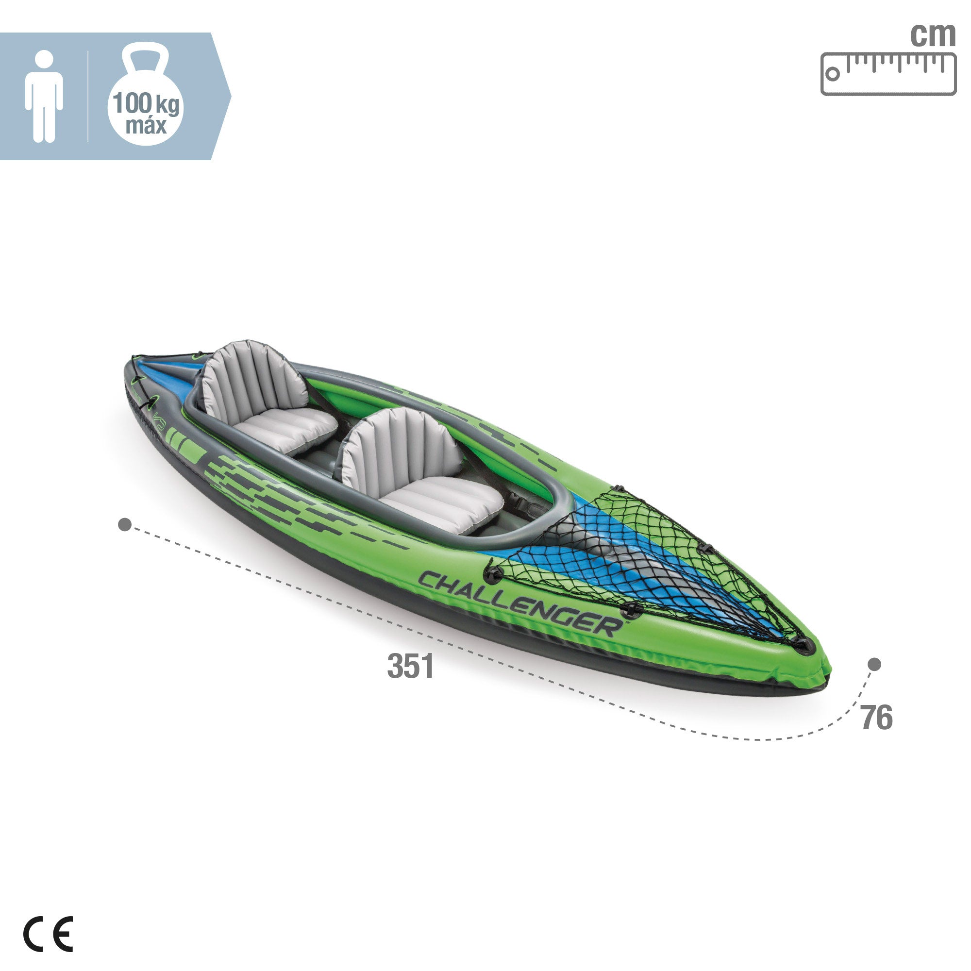 INTEX Kayak hinchable Challenger K2