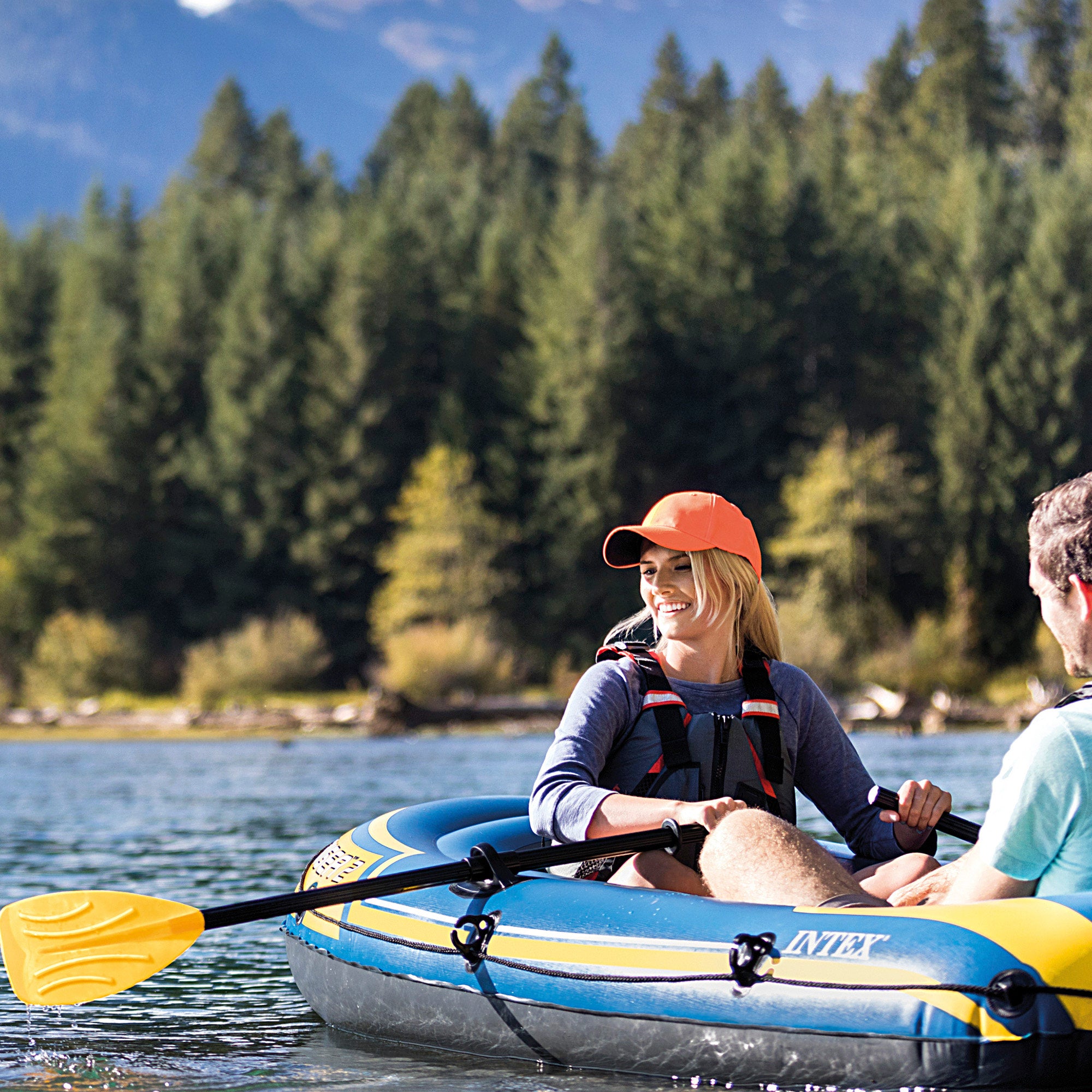 INTEX Barca hinchable challenger 2 & remos - 236 x 114 x 41 cm