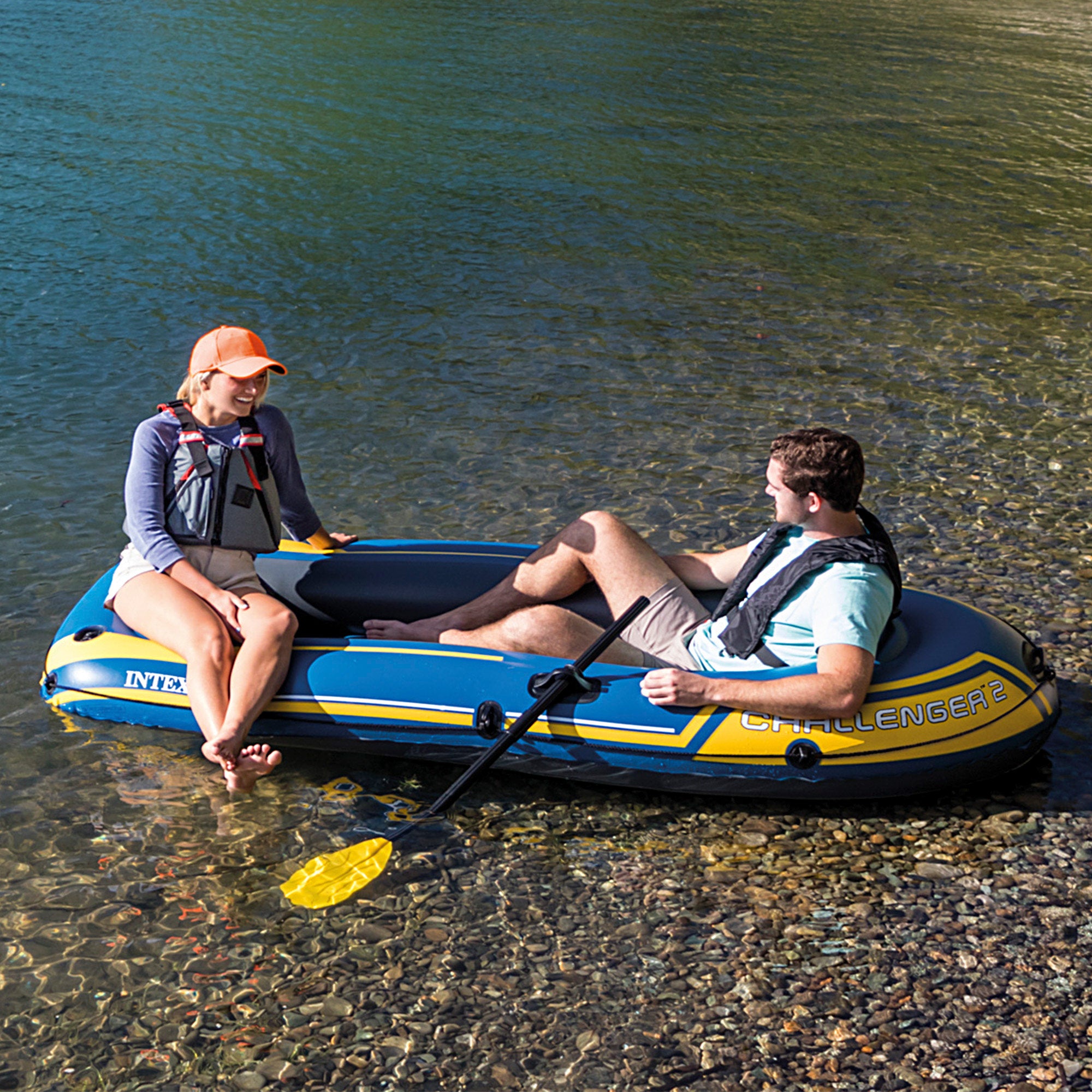 INTEX Barca hinchable challenger 2 & remos - 236 x 114 x 41 cm