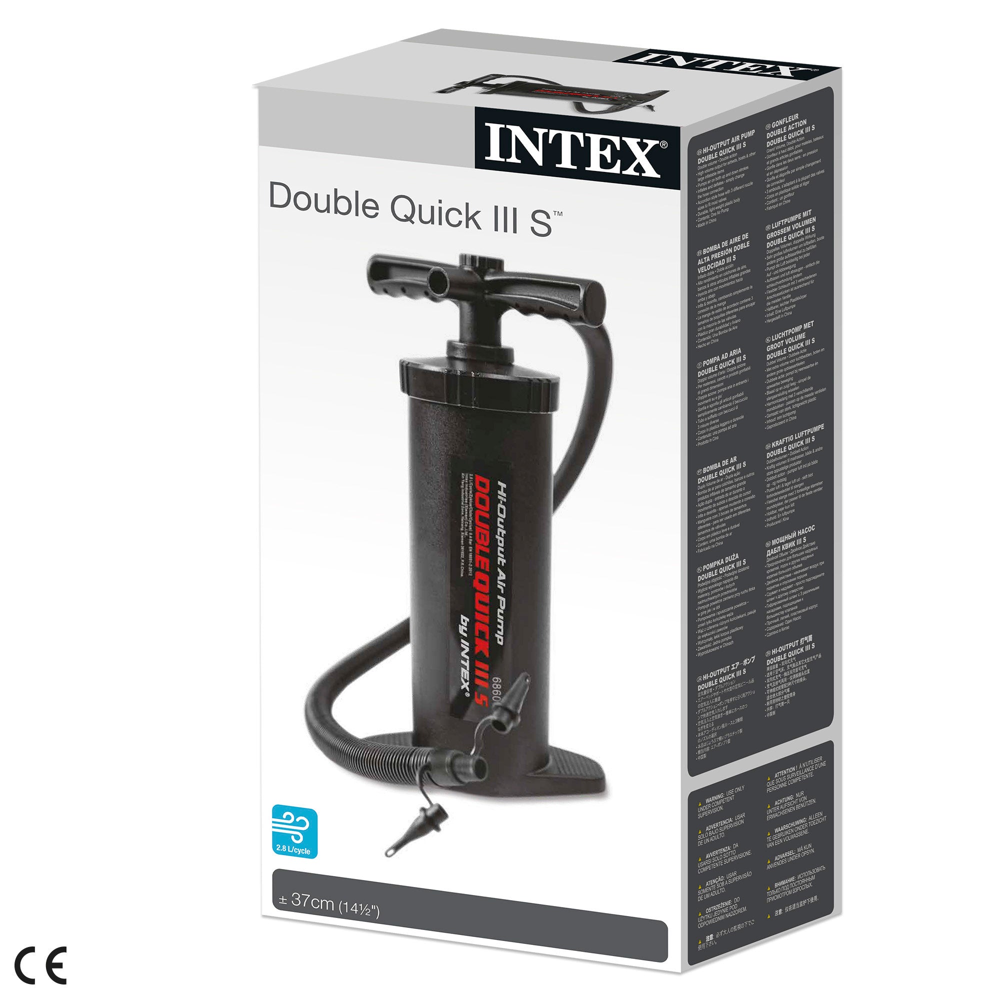 INTEX Hinchador manual doble acción 37 cm