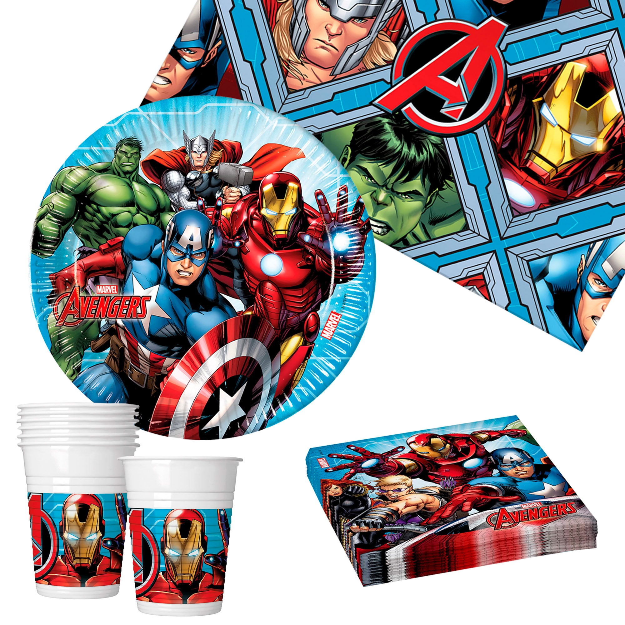 Avengers Vajilla infantil desechable 37 piezas