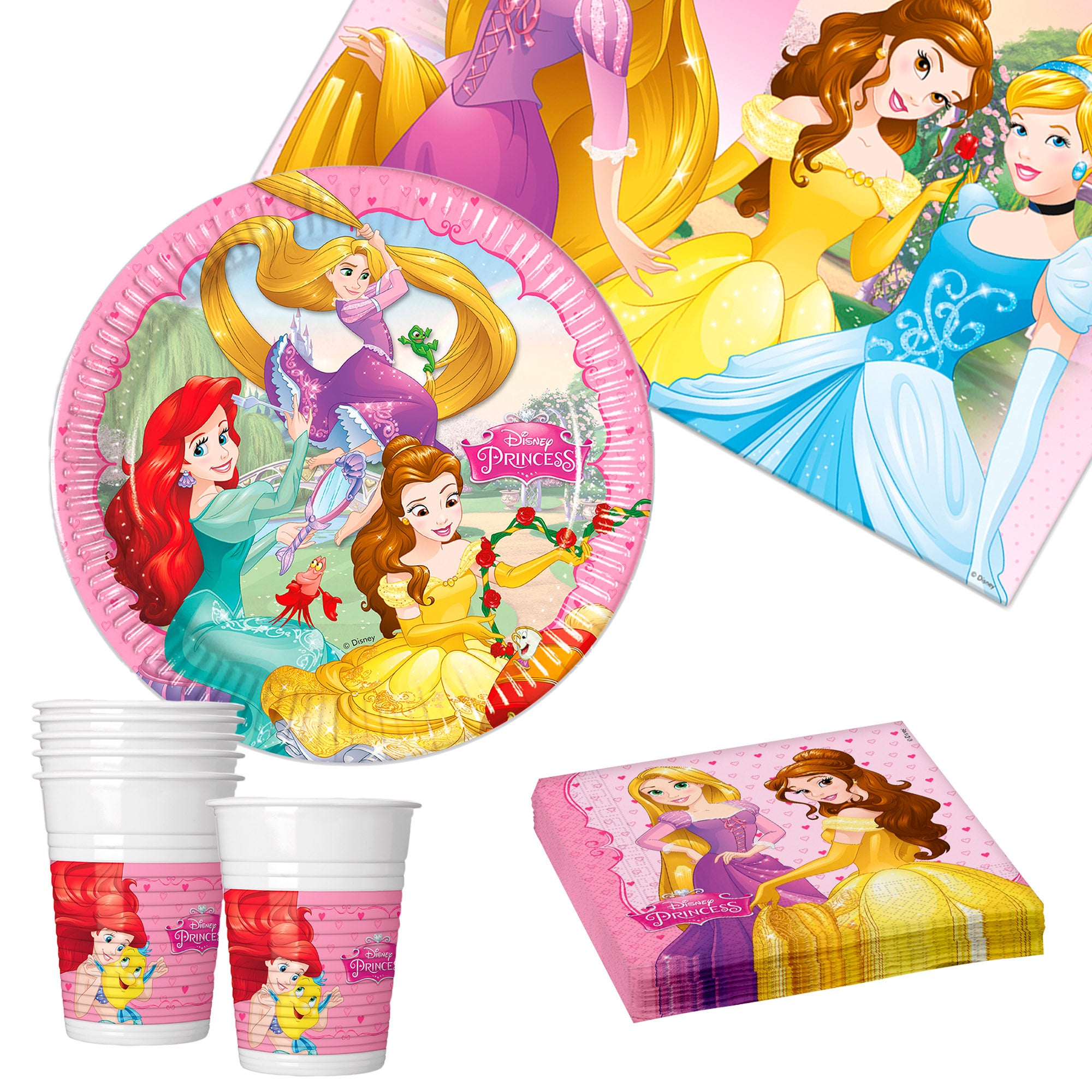 Disney Princess Vajilla infantil desechable 37 piezas