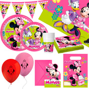 Minnie Set vajilla infantil y decoración desechable 66 piezas