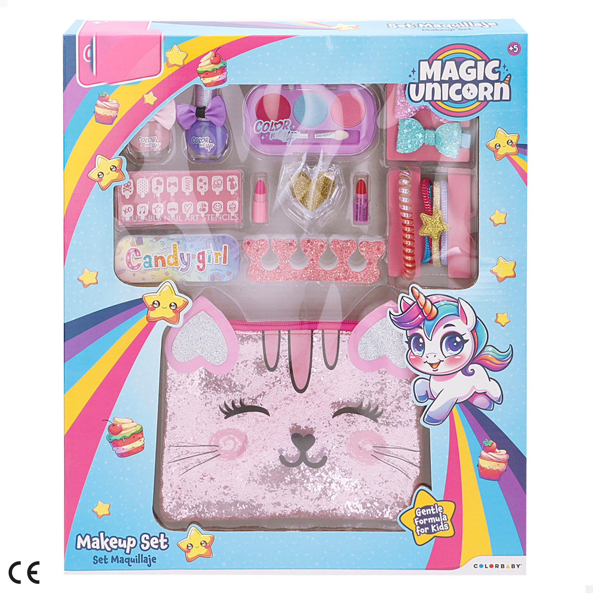 Set de maquillaje con accesorios y neceser COLORBABY