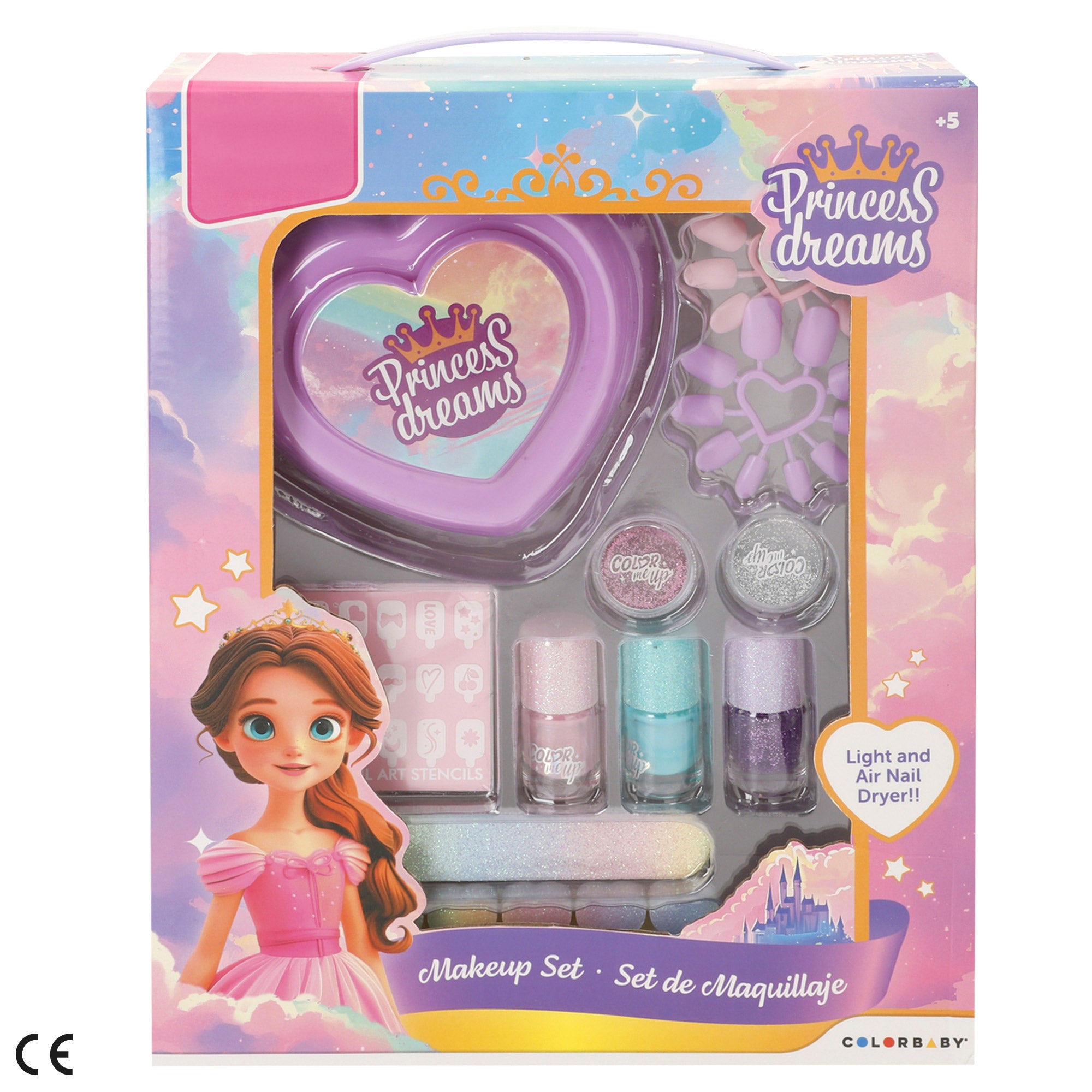 Set de maquillaje Princess Dreams infantil con accesorios COLORBABY