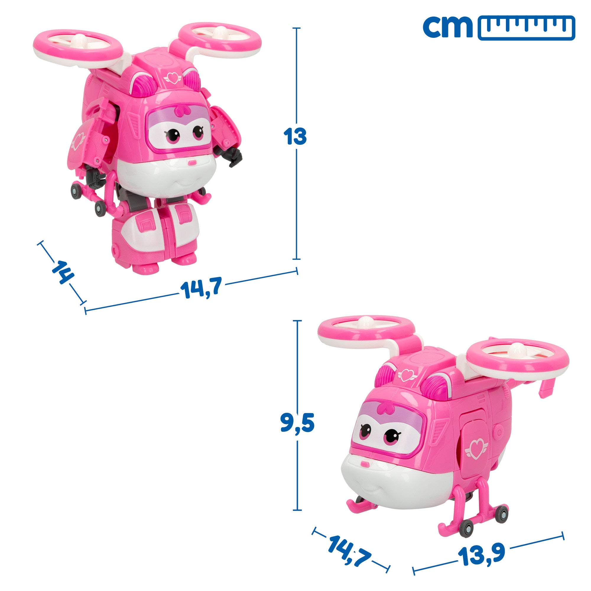 Super Wings Dizzy Helicóptero transformable Super Charge