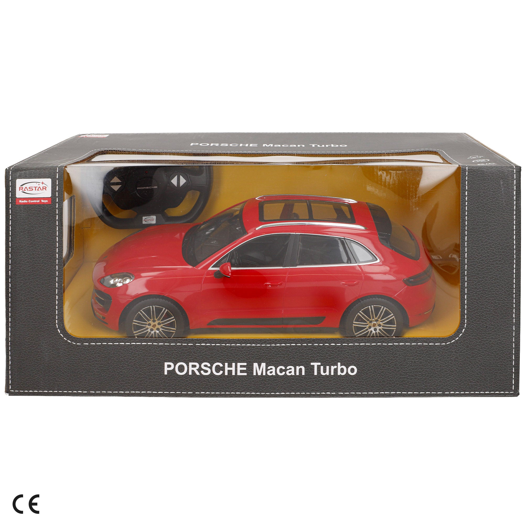 RASTAR Coche teledirigido Porsche Macan Turbo rojo 1:14