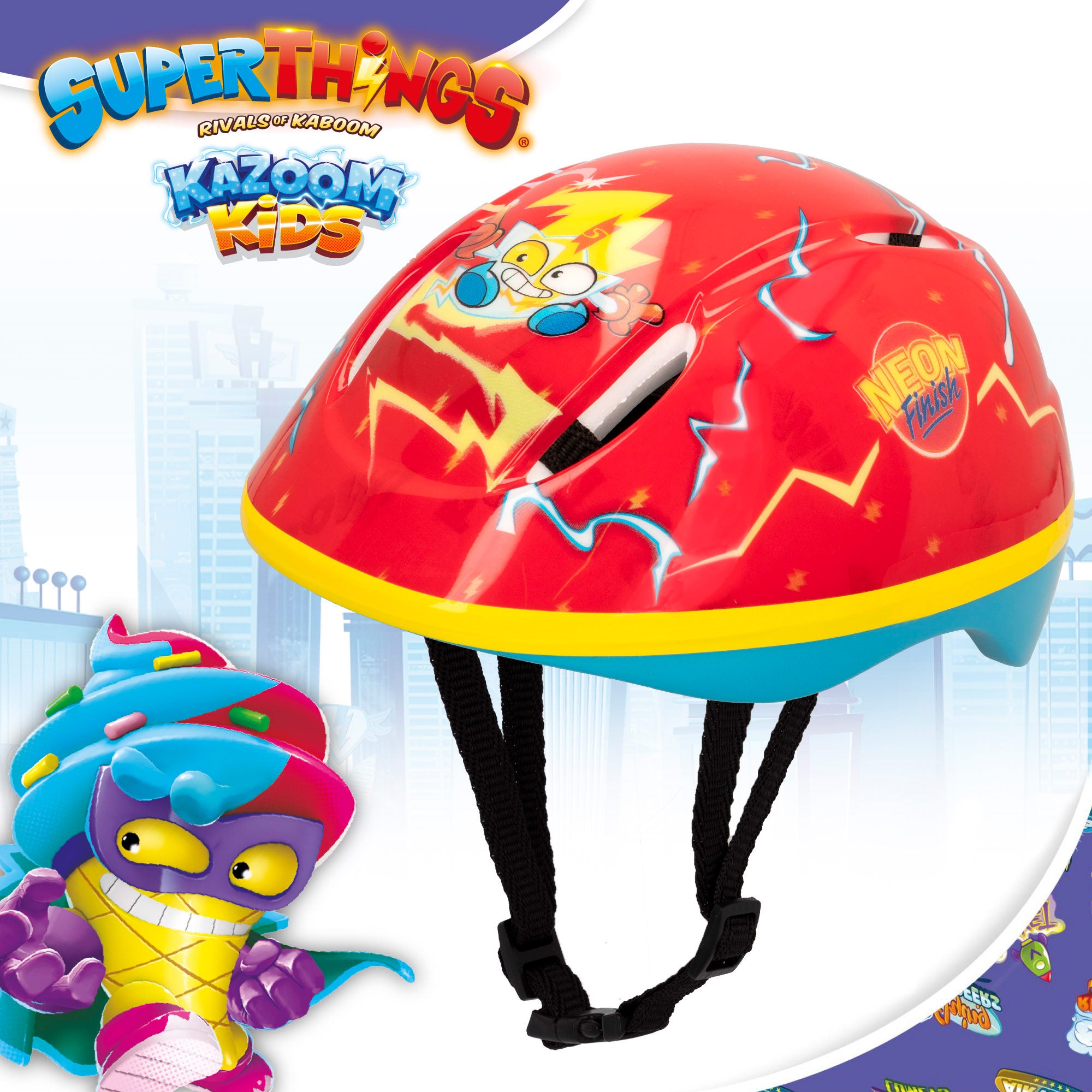 SuperThings Casco con funda 3D Neon Blast