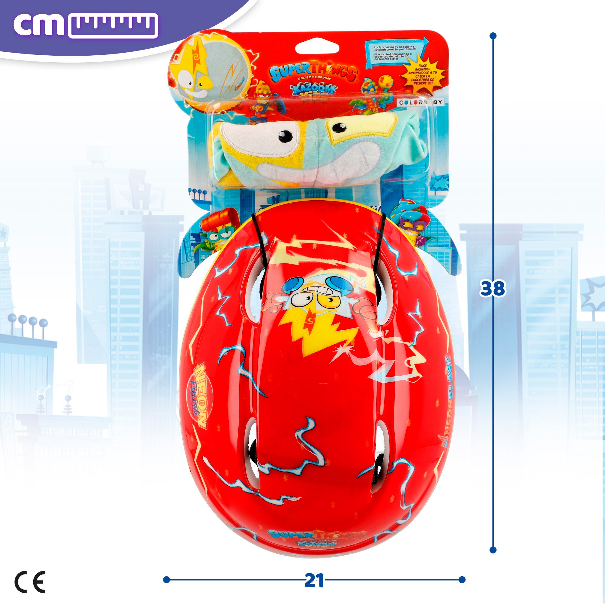 SuperThings Casco con funda 3D Neon Blast