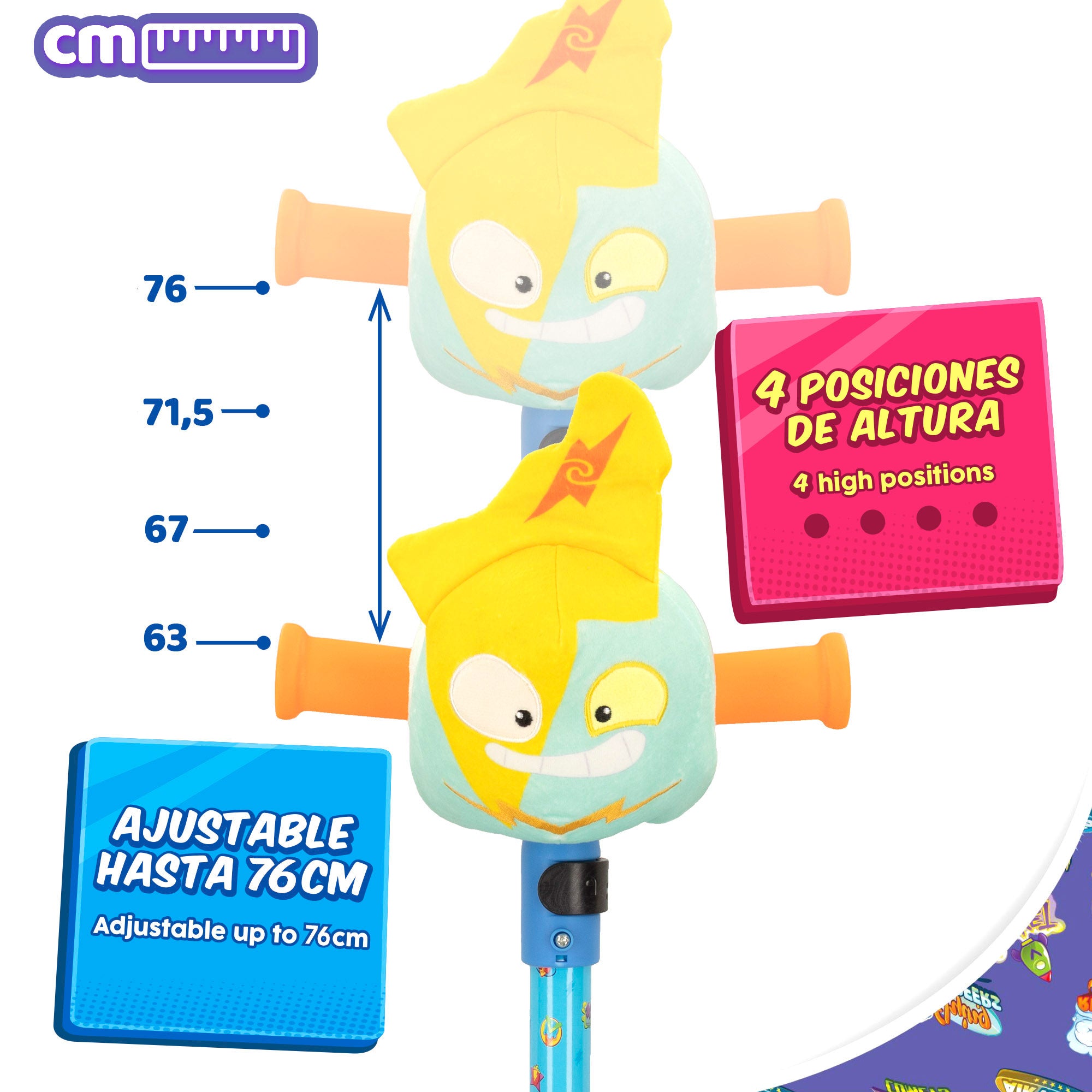 SuperThings Patinete 3 ruedas Neon Blast