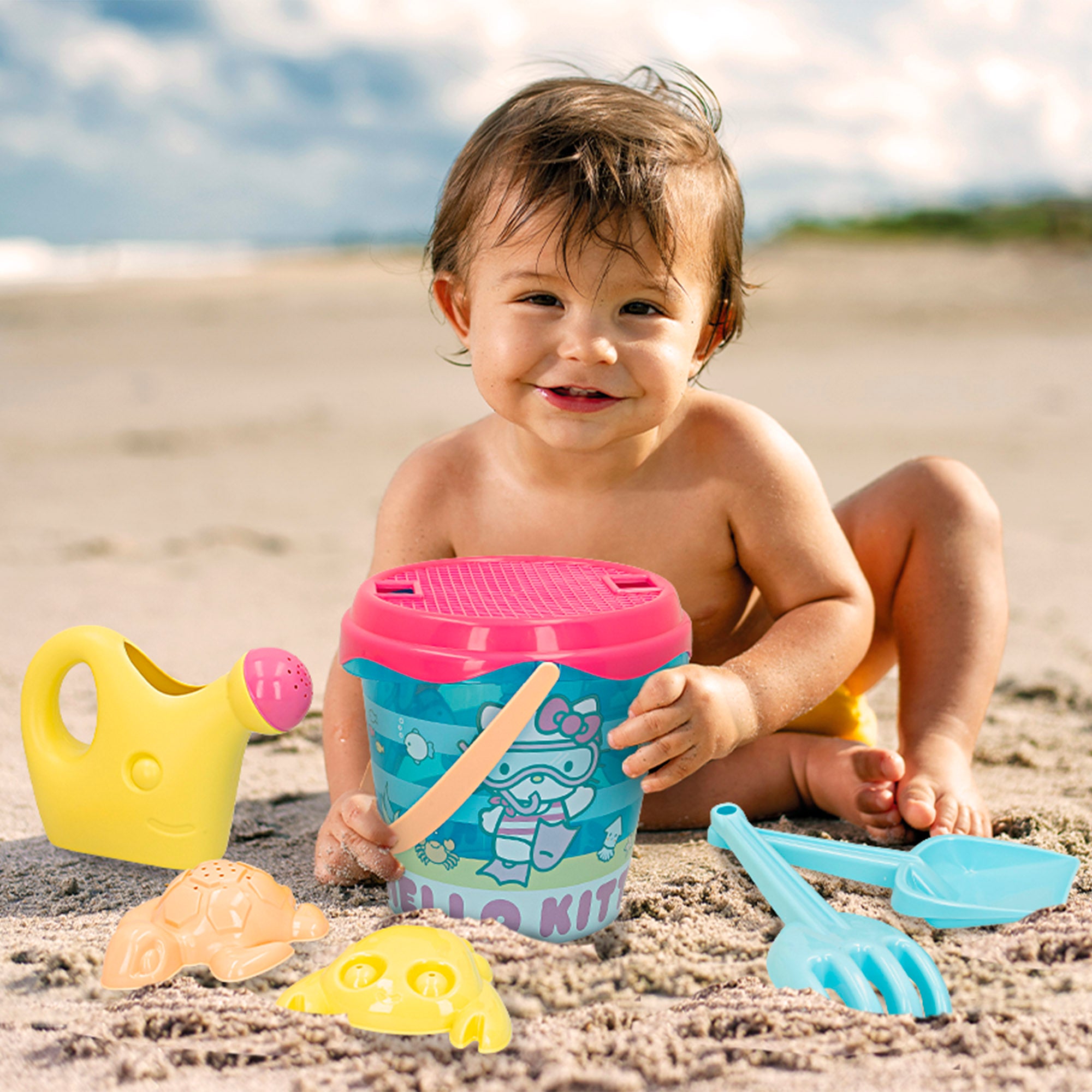 Hello Kitty Set cubo playa con accesorios y mochila transporte