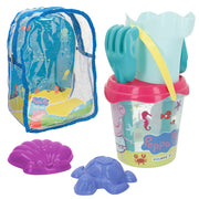 Peppa Pig Set cubo playa con accesorios y mochila transporte