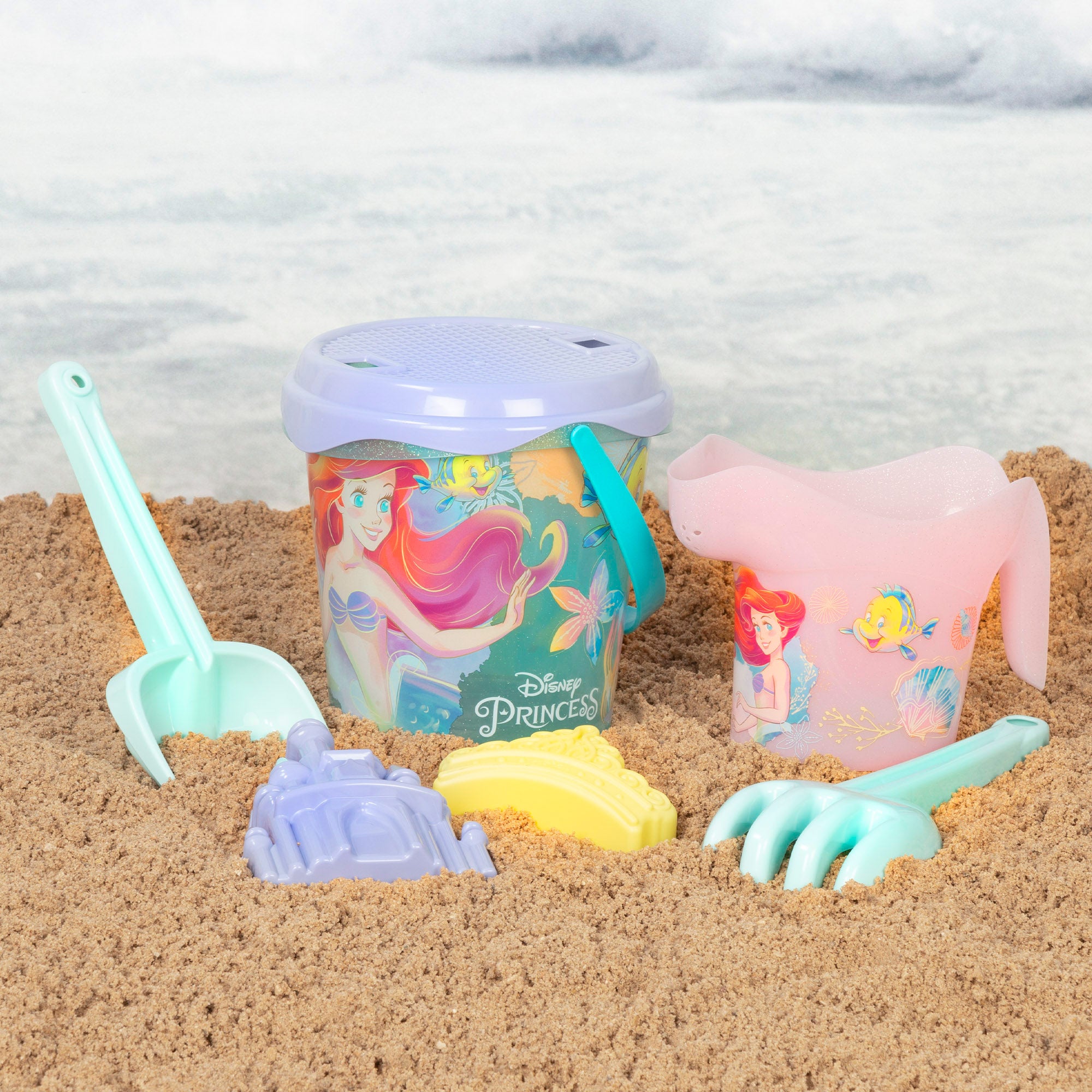 Disney Princess Cubo de playa con accesorios y mochila