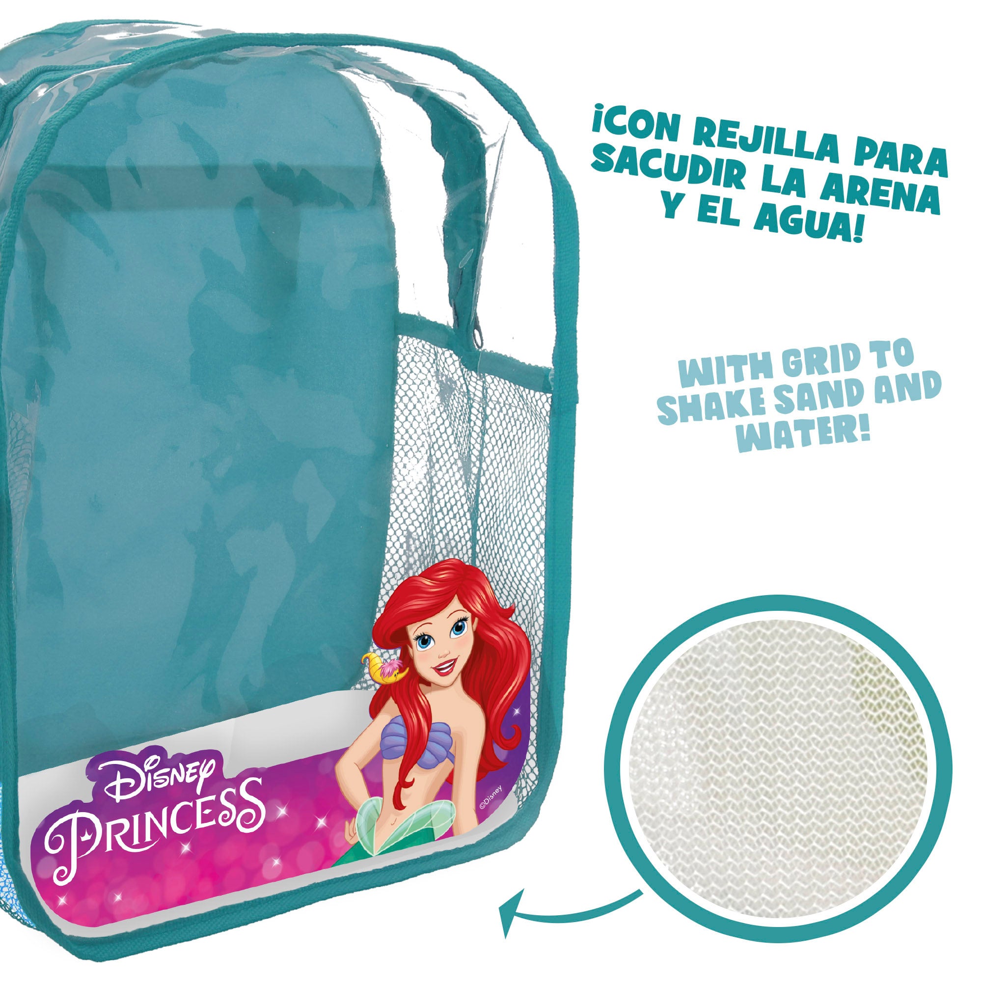 Disney Princess Cubo de playa con accesorios y mochila