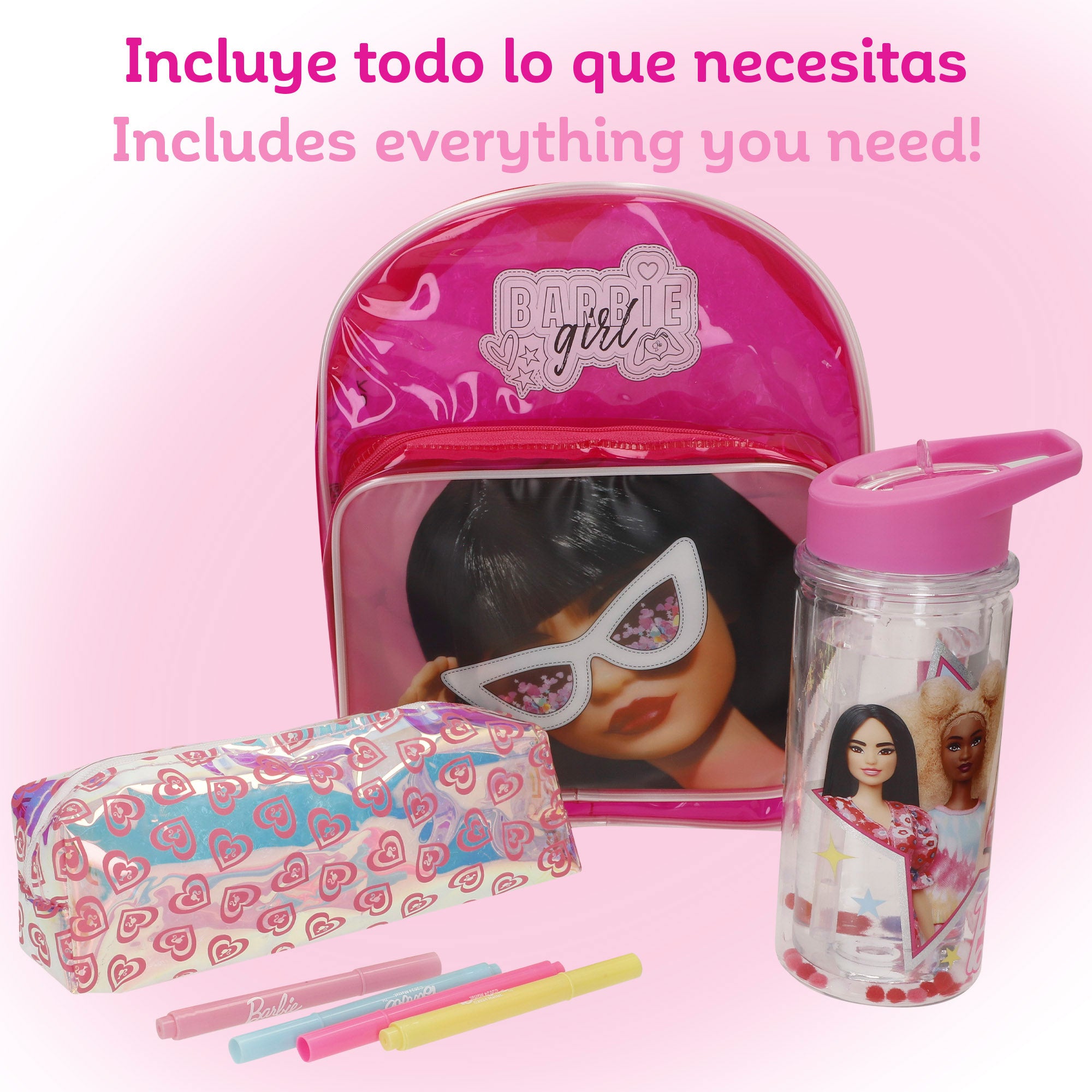 Barbie Set de accesorios con mochila para colorear