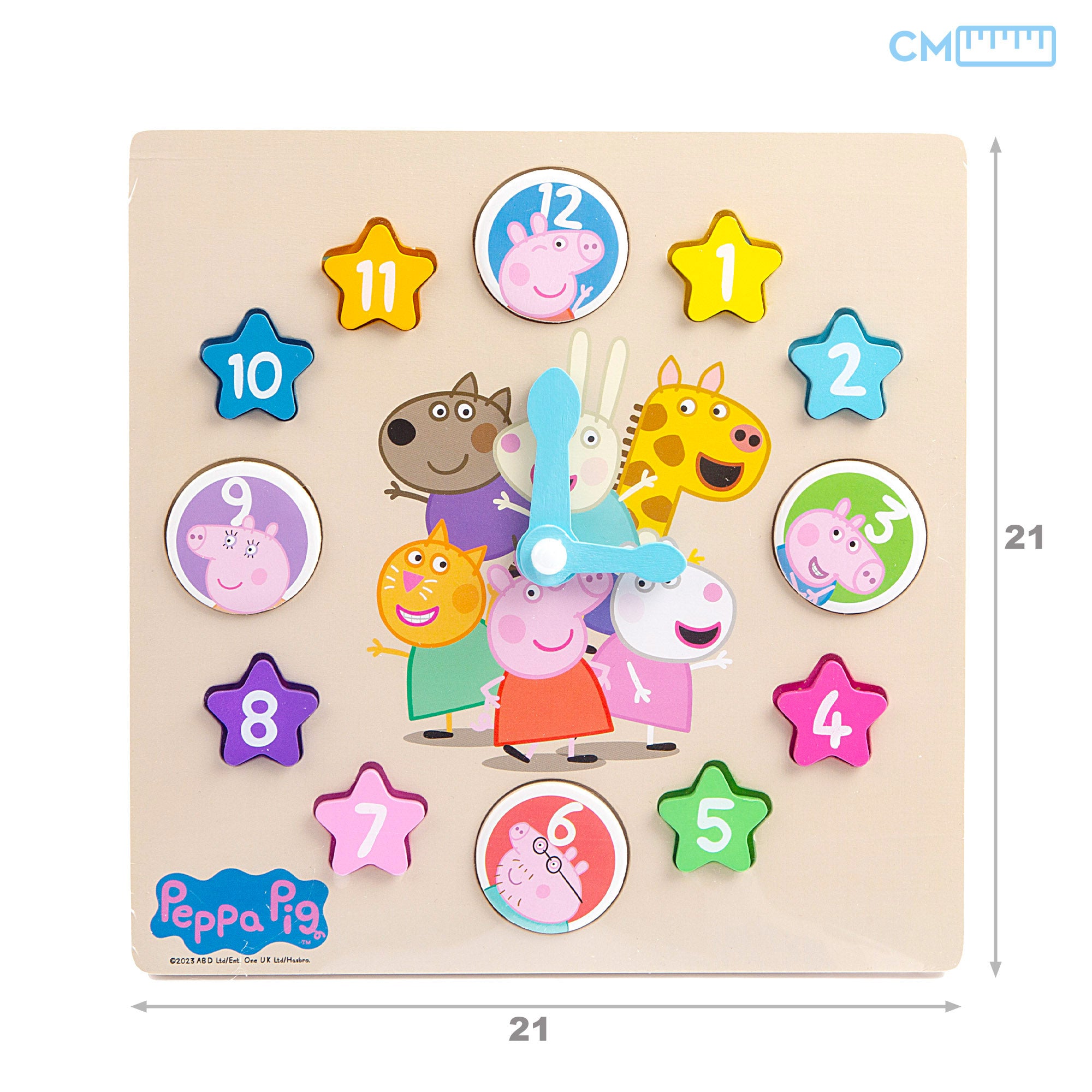 Peppa Pig Reloj interactivo infantil educativo de madera