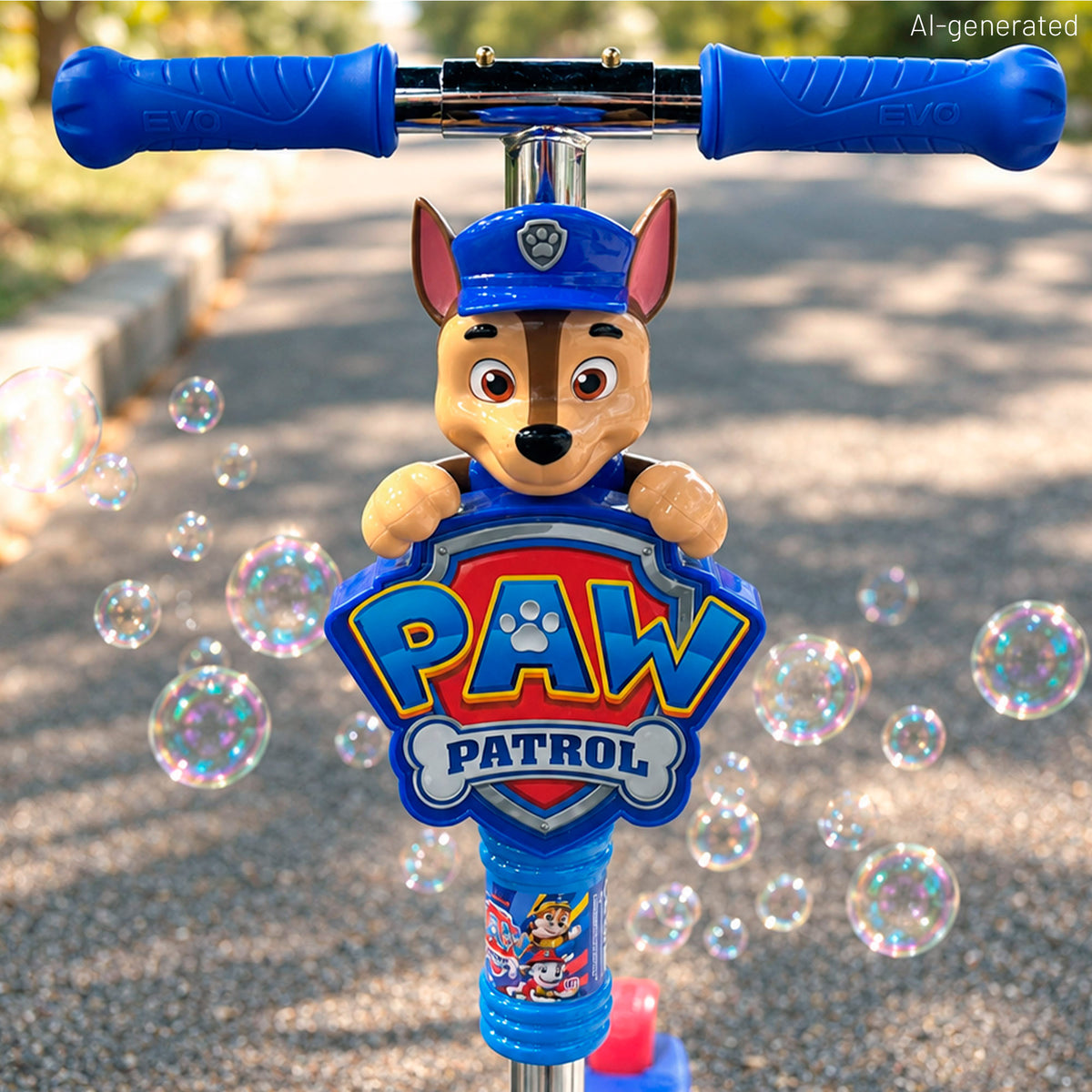 La Patrulla Canina Patinete infantil de 3 ruedas con burbujas y dirección por inclinación