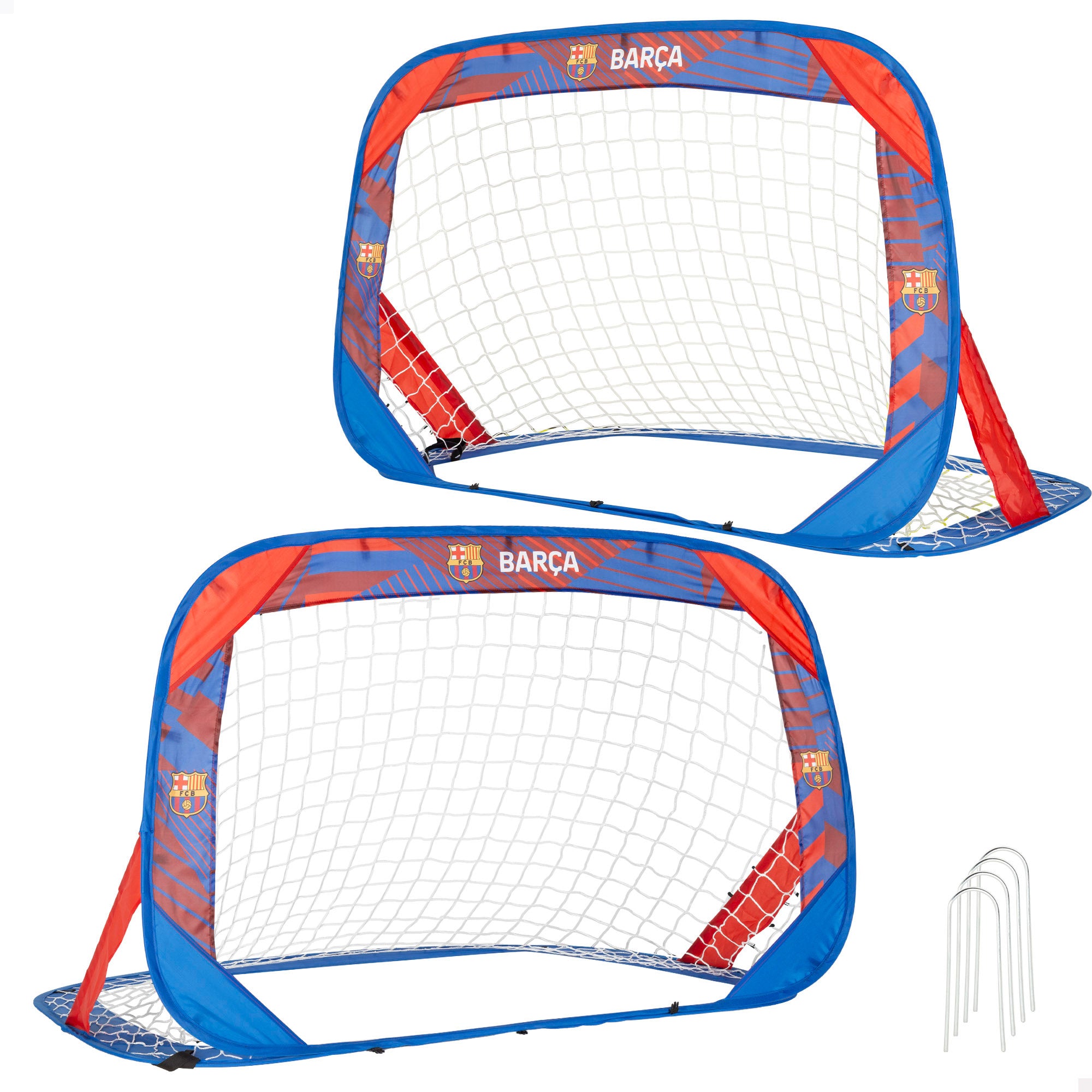 Barça Set 2 porterías fútbol pop-up 120x80x80 cm