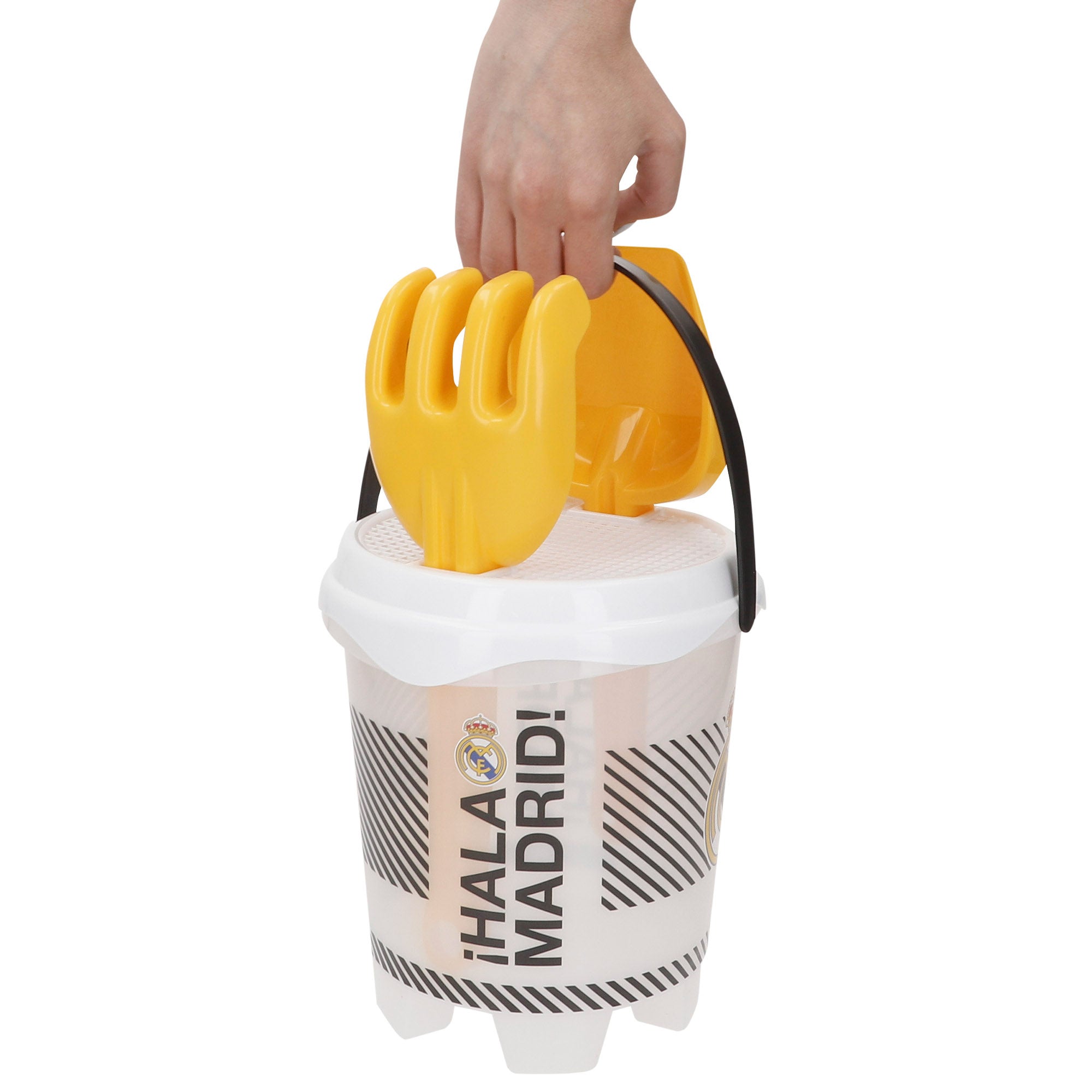 Real Madrid Cubo de playa con accesorios y balón del equipo