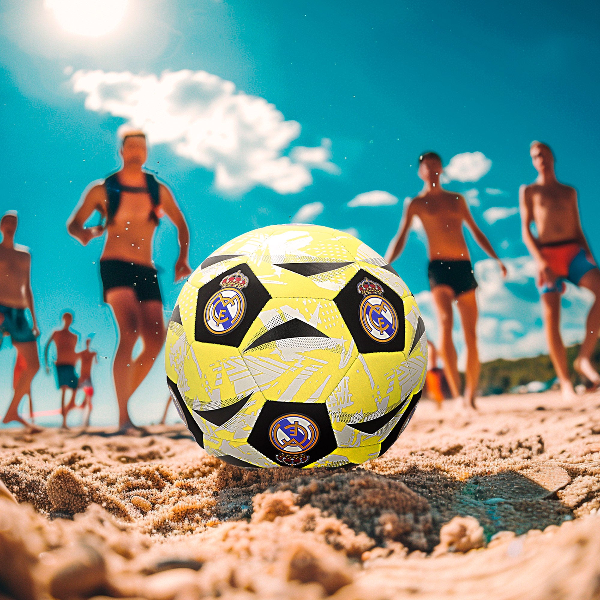 Real Madrid Balón fútbol playa talla 5 (deshinchado)