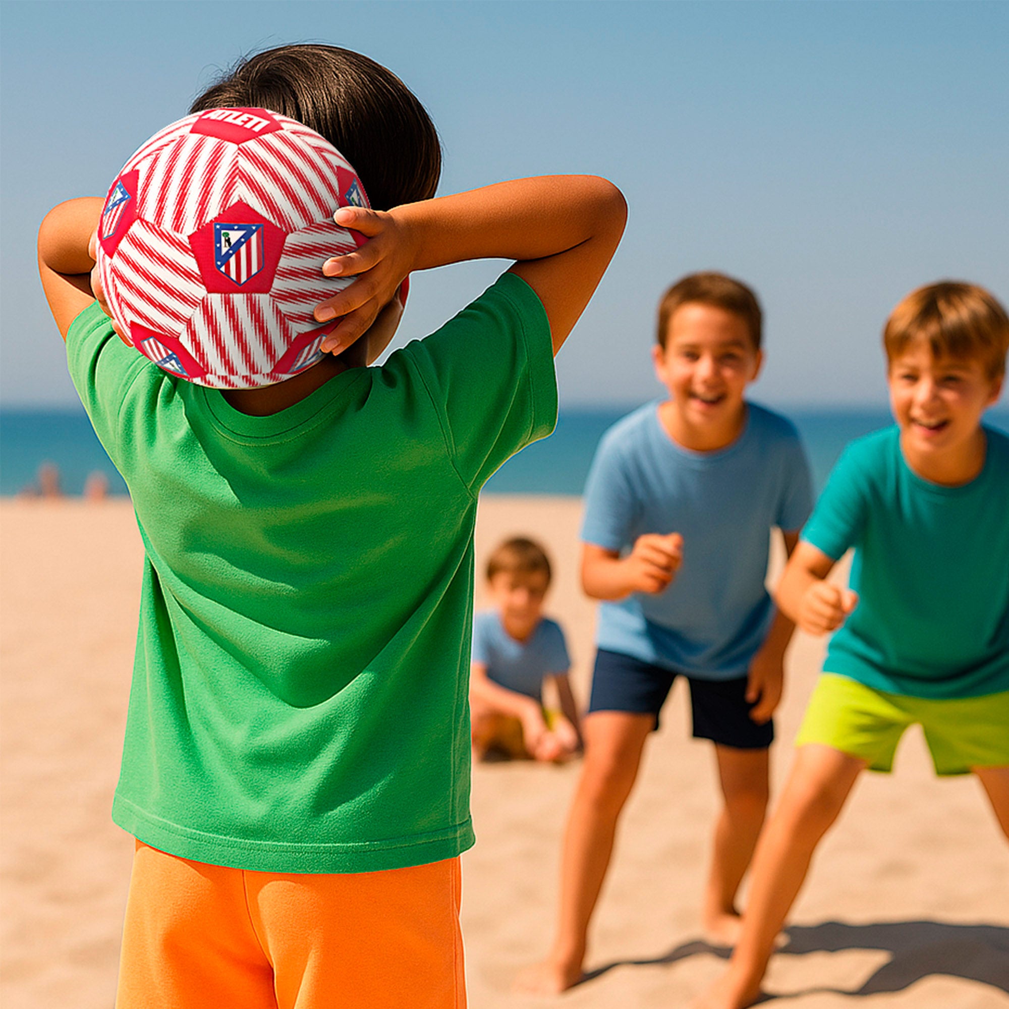 Atleti Balón fútbol playa talla 5 (deshinchado)