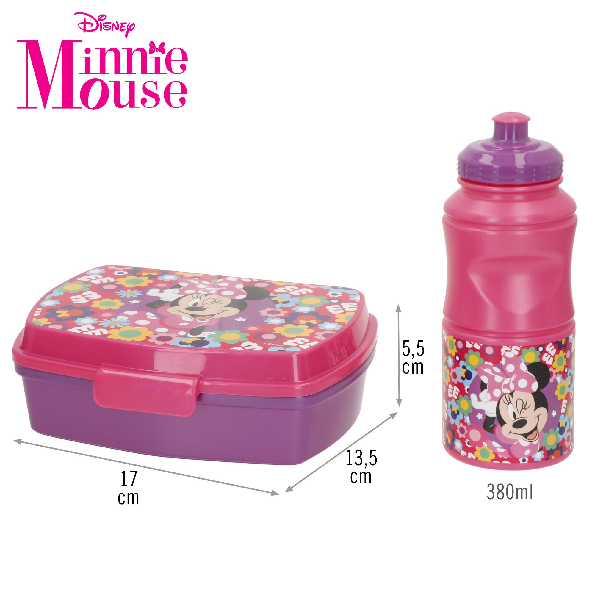 Minnie Mouse Pack fiambrera y botella infantil