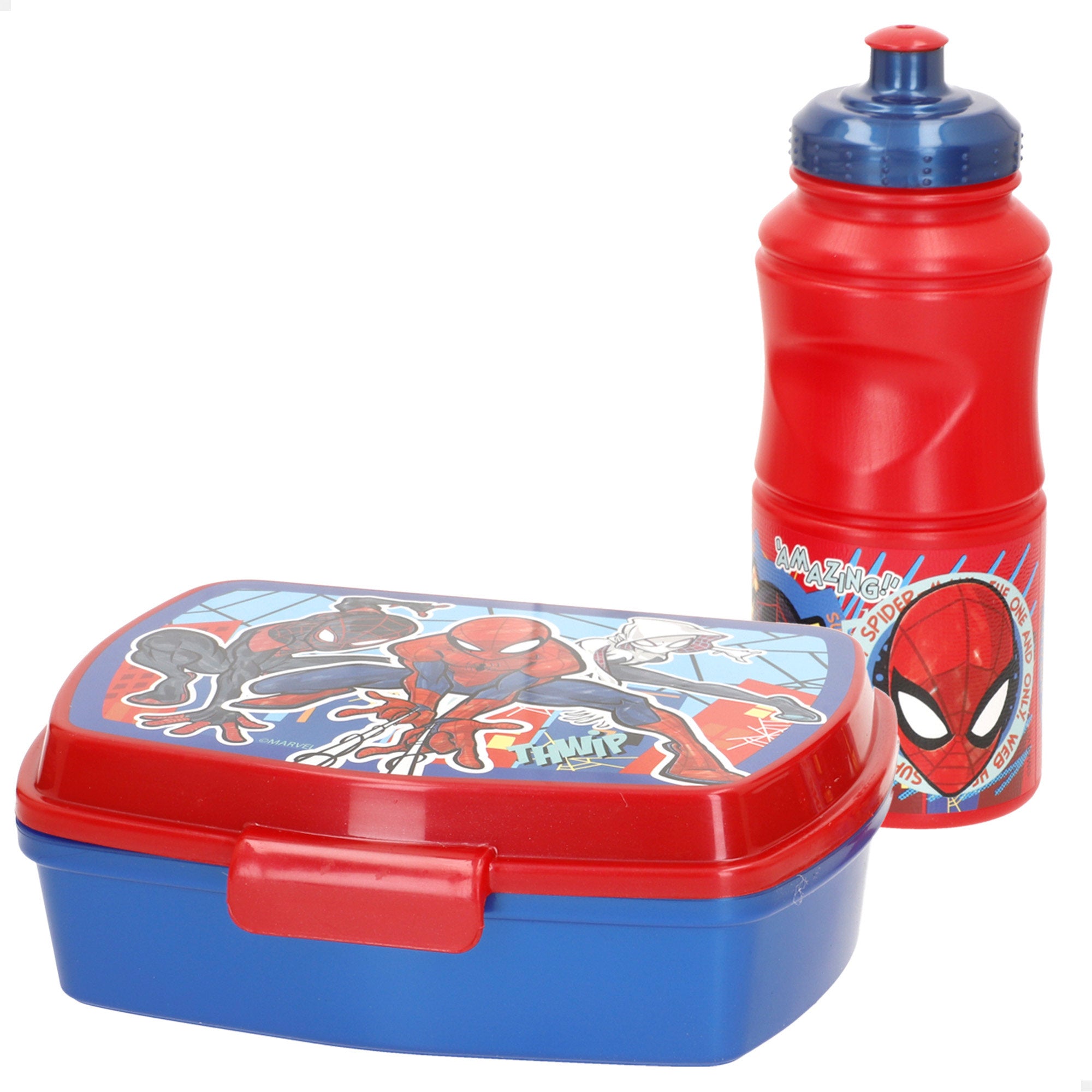 Spider-Man Set infantil sandwichera y botella 380 ml colegio