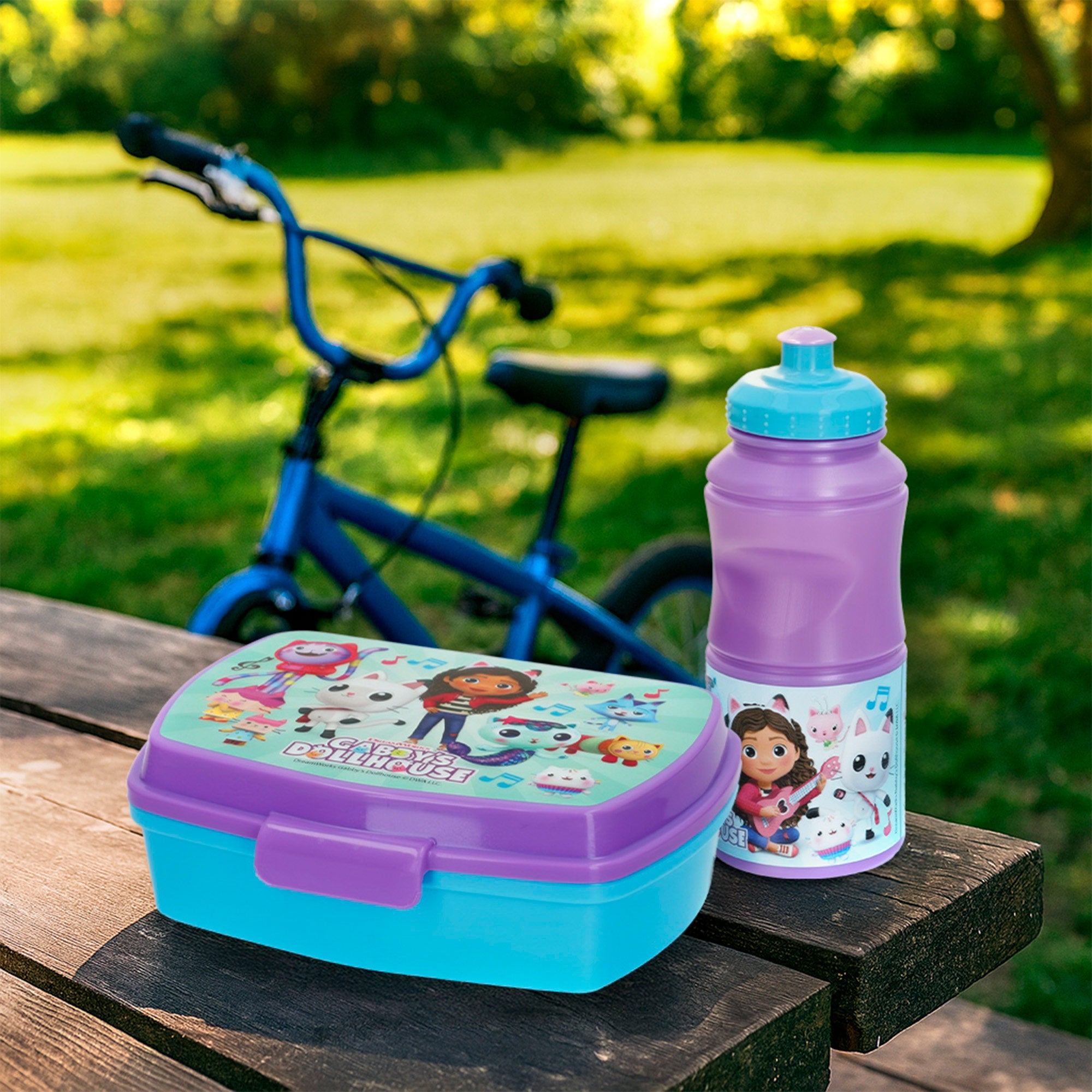 Gabby's Dollhouse Set sandwichera y botella 380 ml colegio