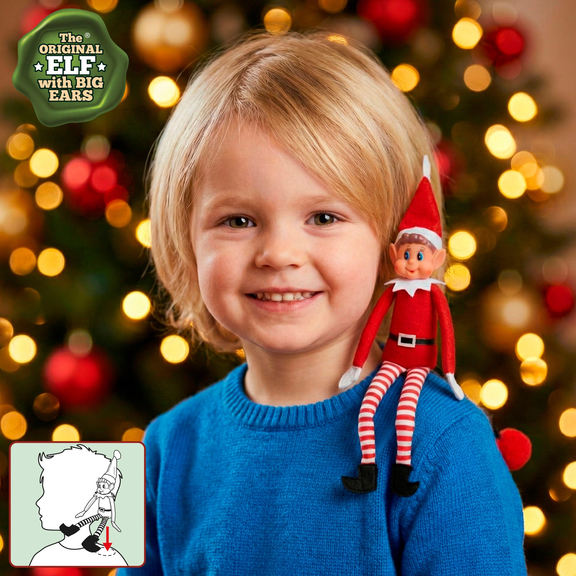 Elves Behavin' Badly Elfo travieso original (chico o chica) con imán magnético 25 cm