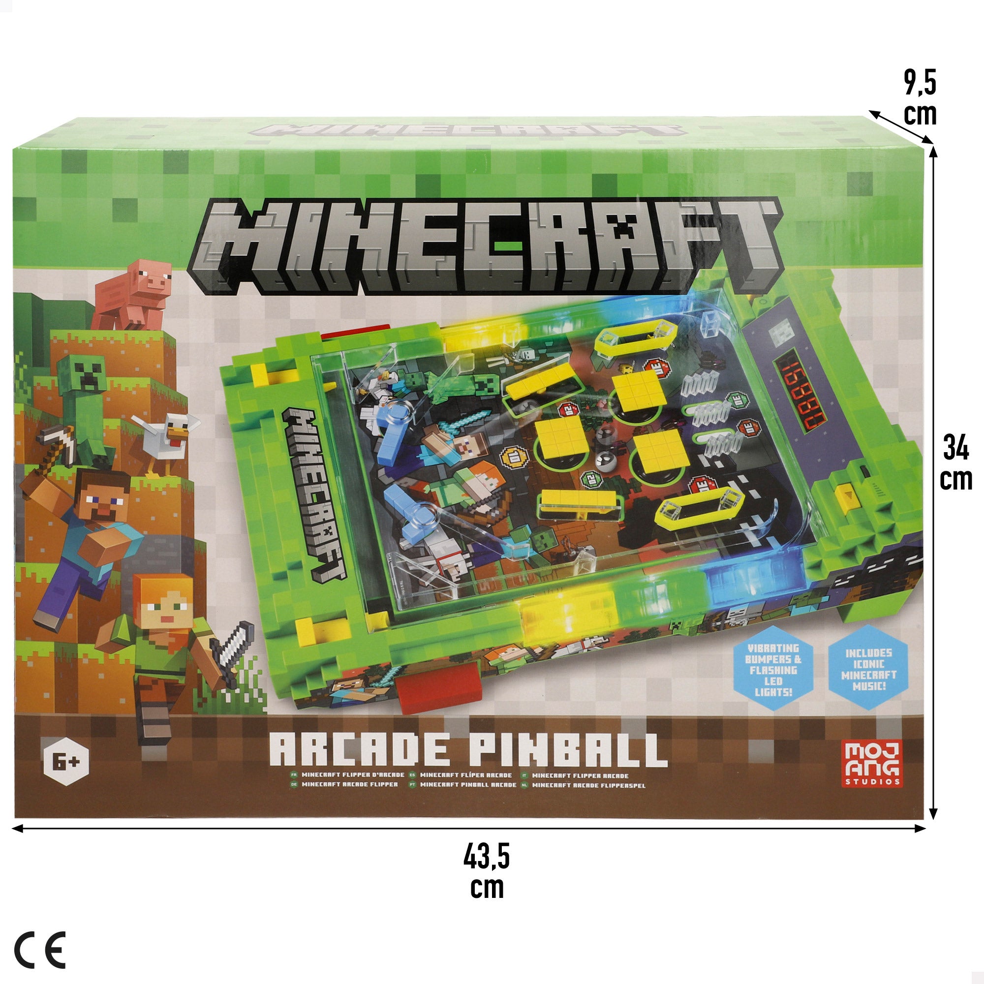 Minecraft Pinball arcade de mesa con luz y sonido