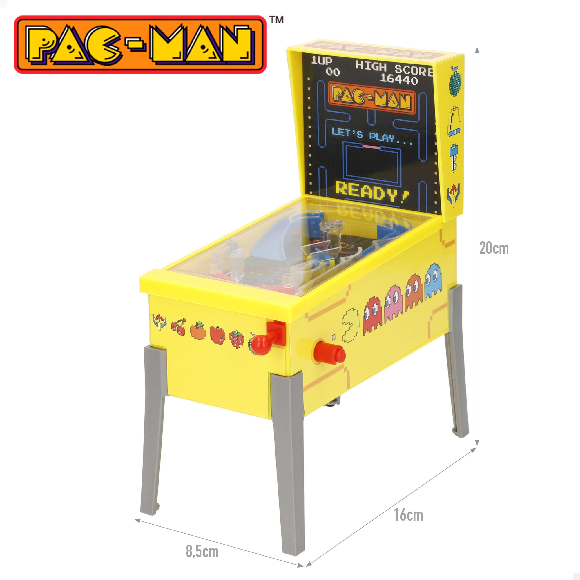 Pac-Man Mini pinball arcade 16x8,5x26 cm